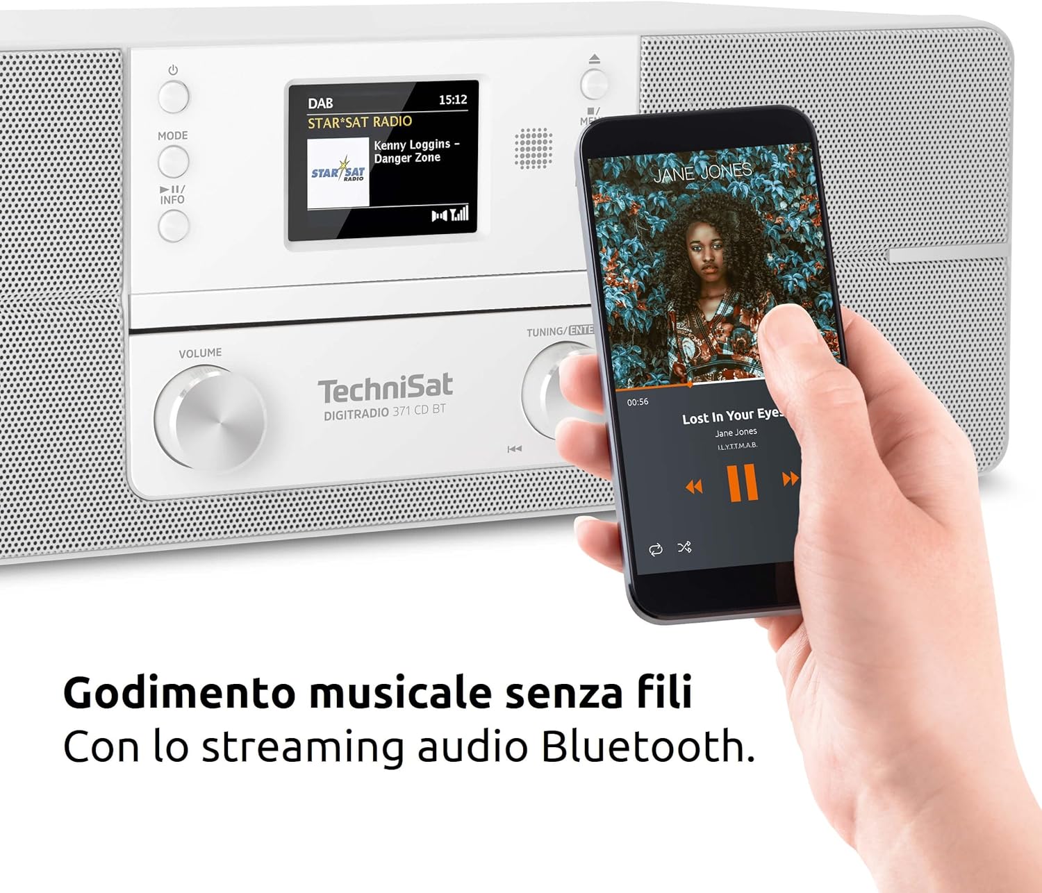 Technisat DIGITRADIO 371 CD BT - Radio Digitale Stereo, Bianco - immagine 5