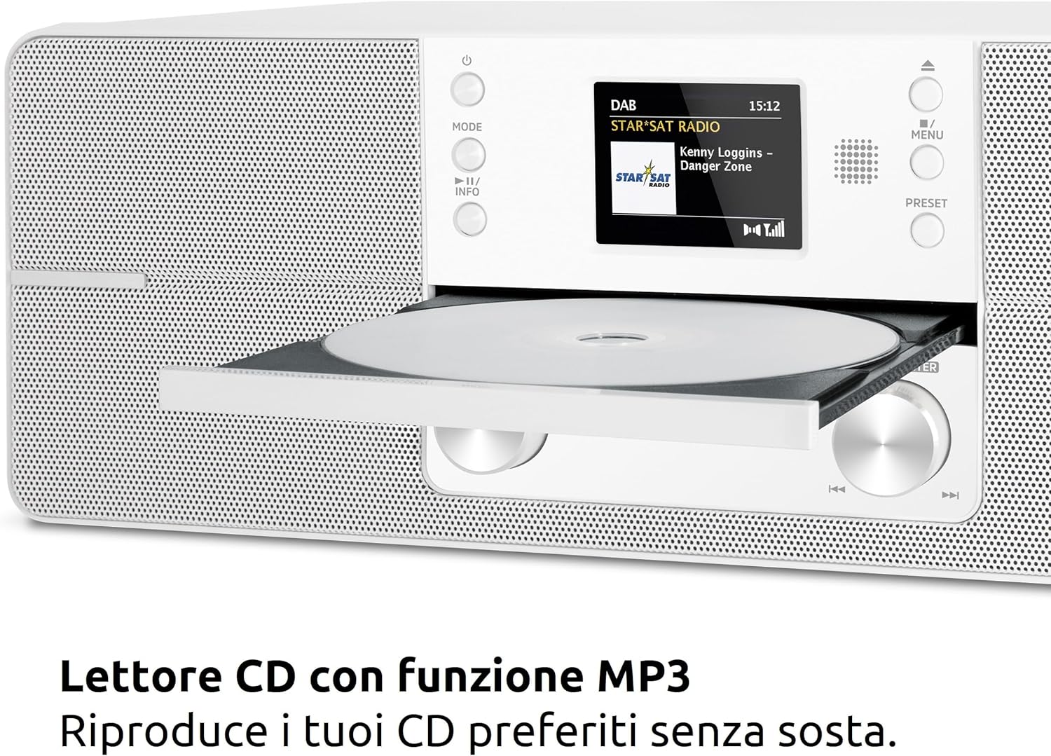 Technisat DIGITRADIO 371 CD BT - Radio Digitale Stereo, Bianco - immagine 6