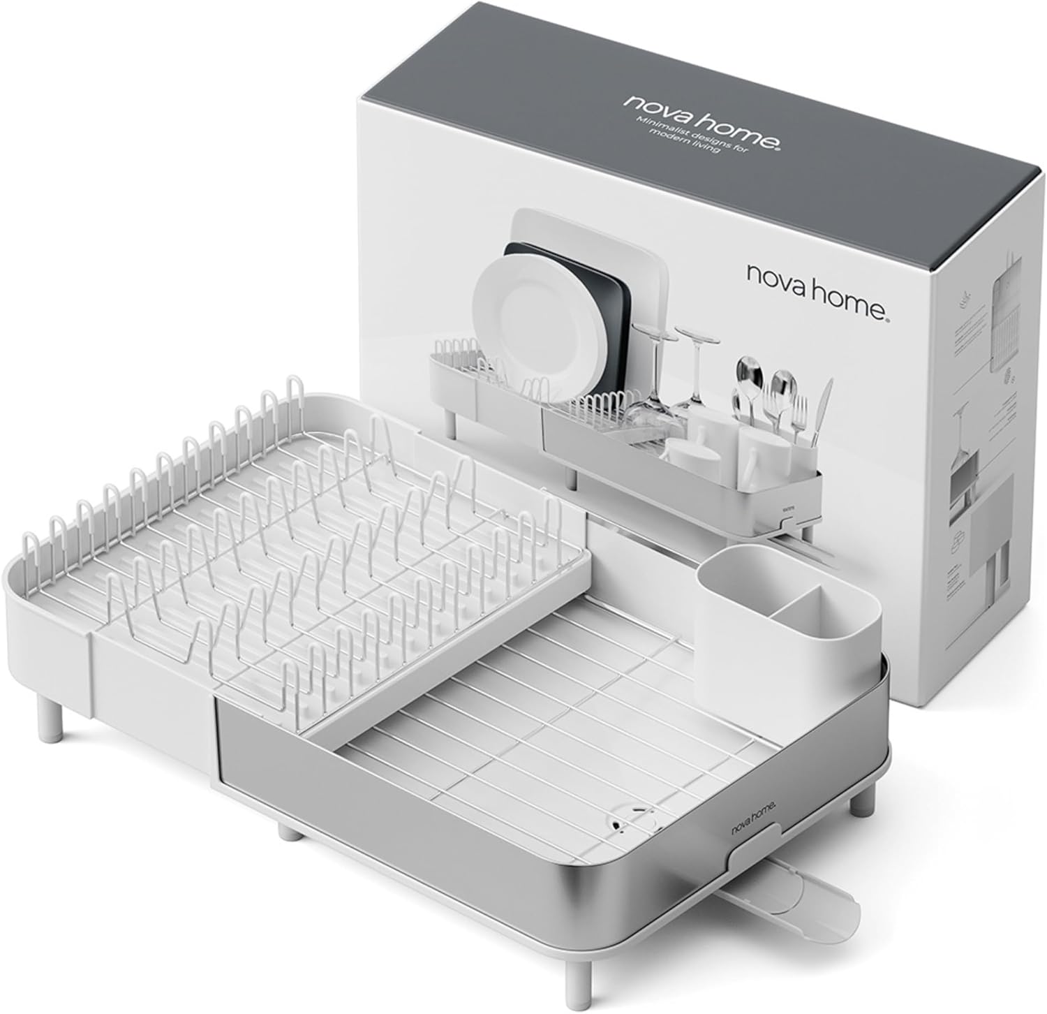 Scolapiatti da Appoggio Estensibile in Acciaio Inox