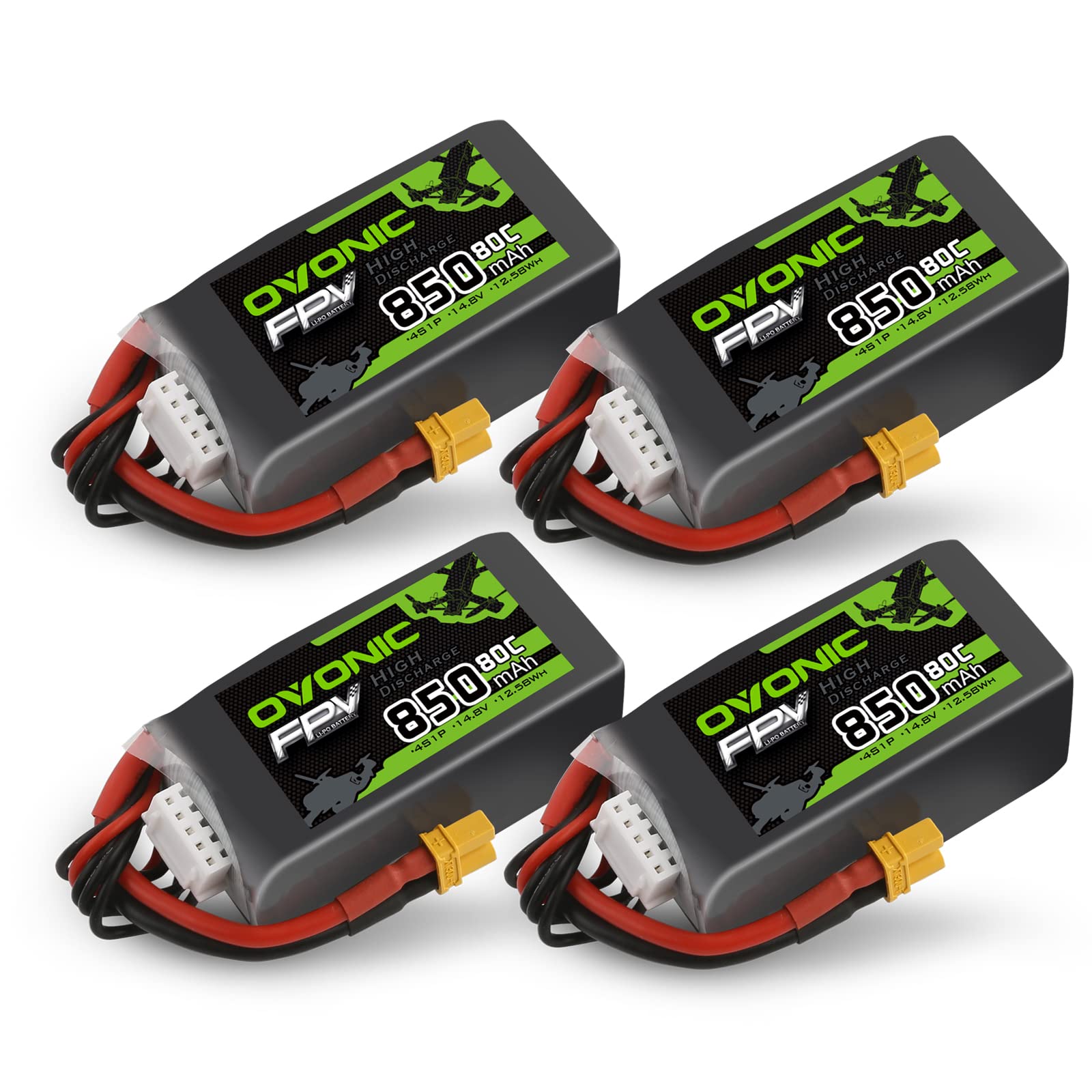 Ovonic Batteria Lipo 4s 80C 850mAh 14.8V (4 pz)