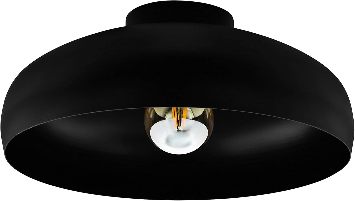 Eglo Lampada da Soffitto Mogano Industriale Nera - immagine 1