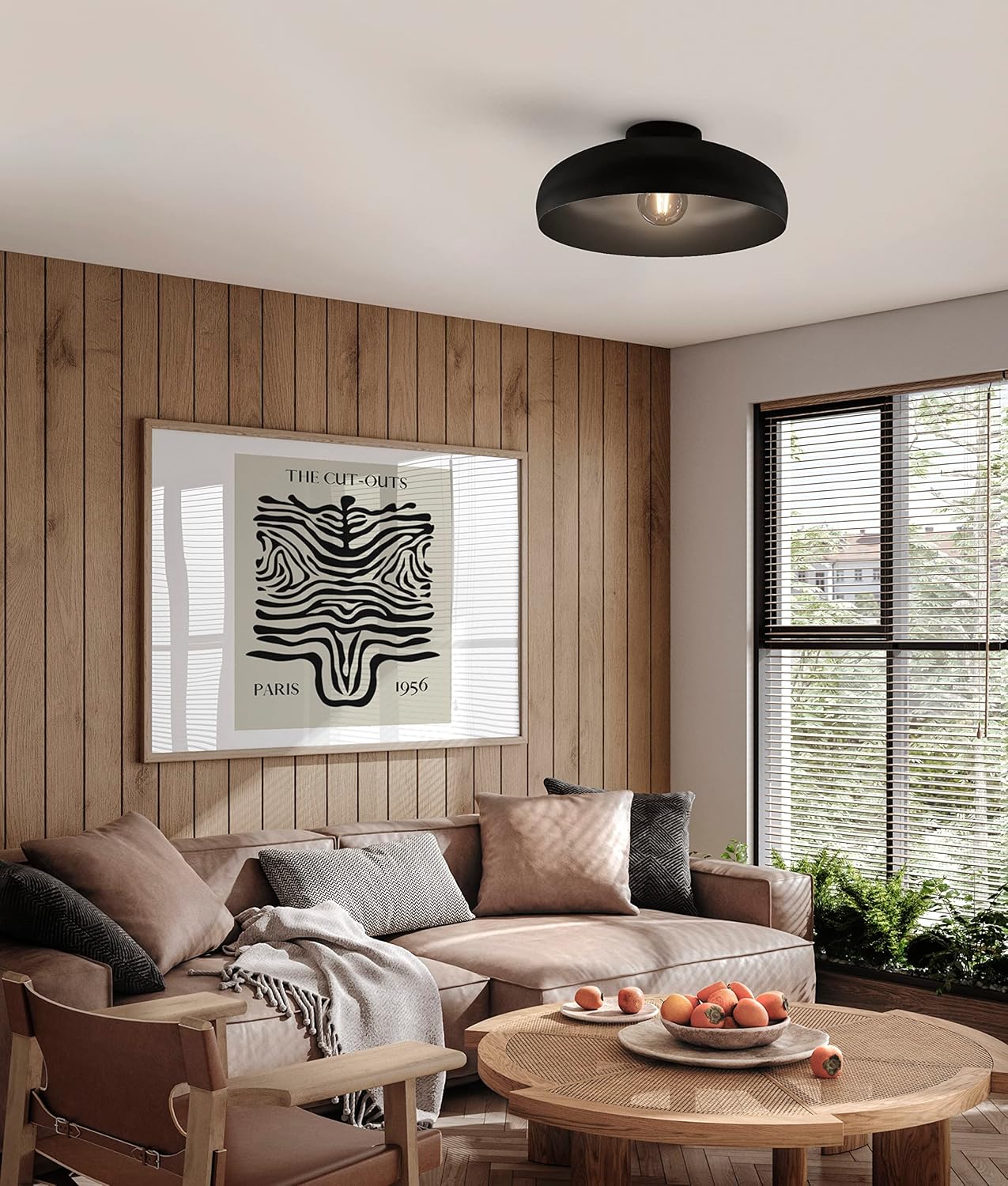 Eglo Lampada da Soffitto Mogano Industriale Nera - immagine 5