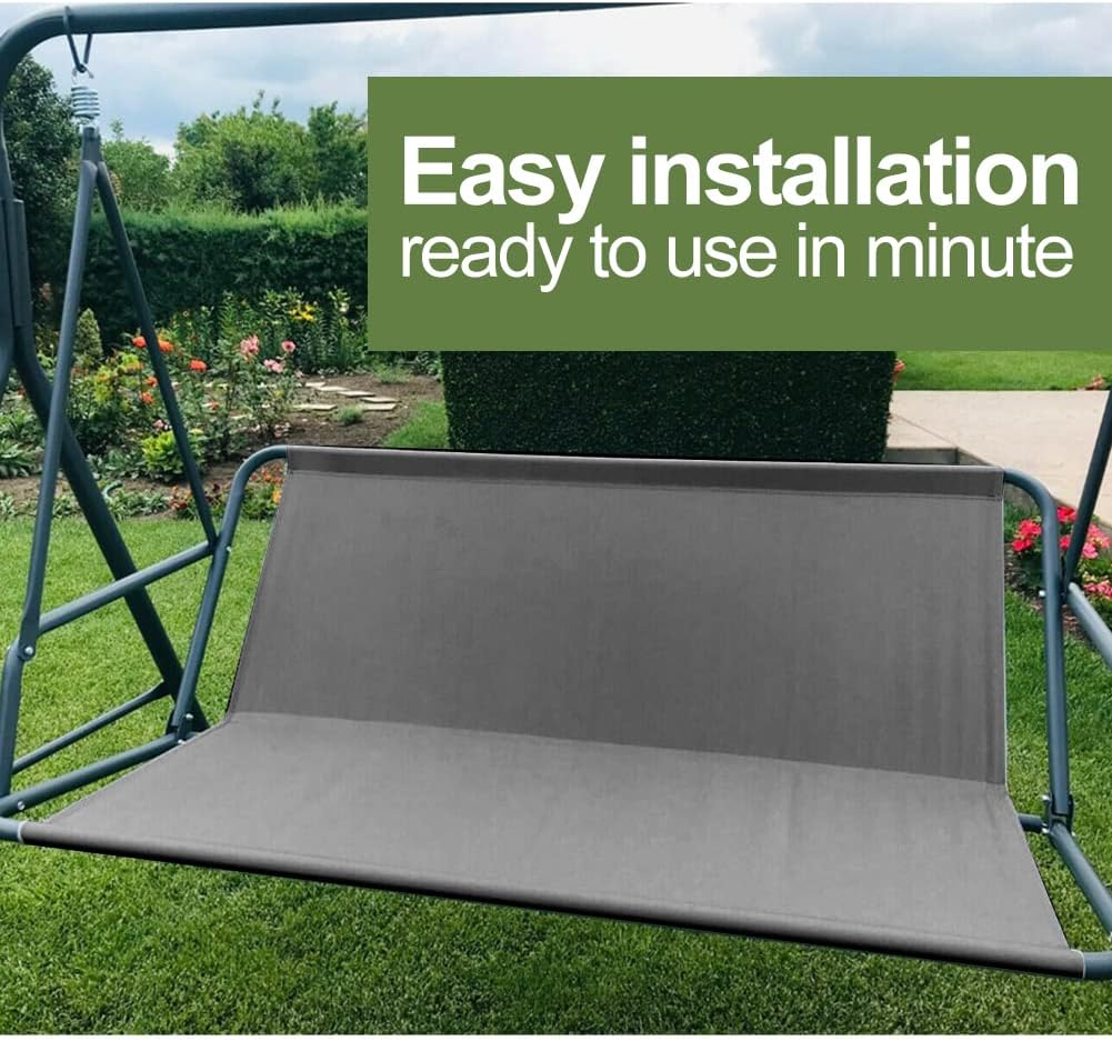 Coprisedile da Giardino per Dondolo 2 e 3 Posti, Grigio - immagine 3