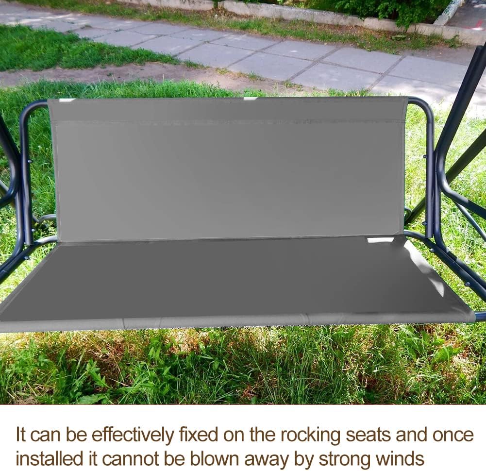 Coprisedile da Giardino per Dondolo 2 e 3 Posti, Grigio - immagine 4