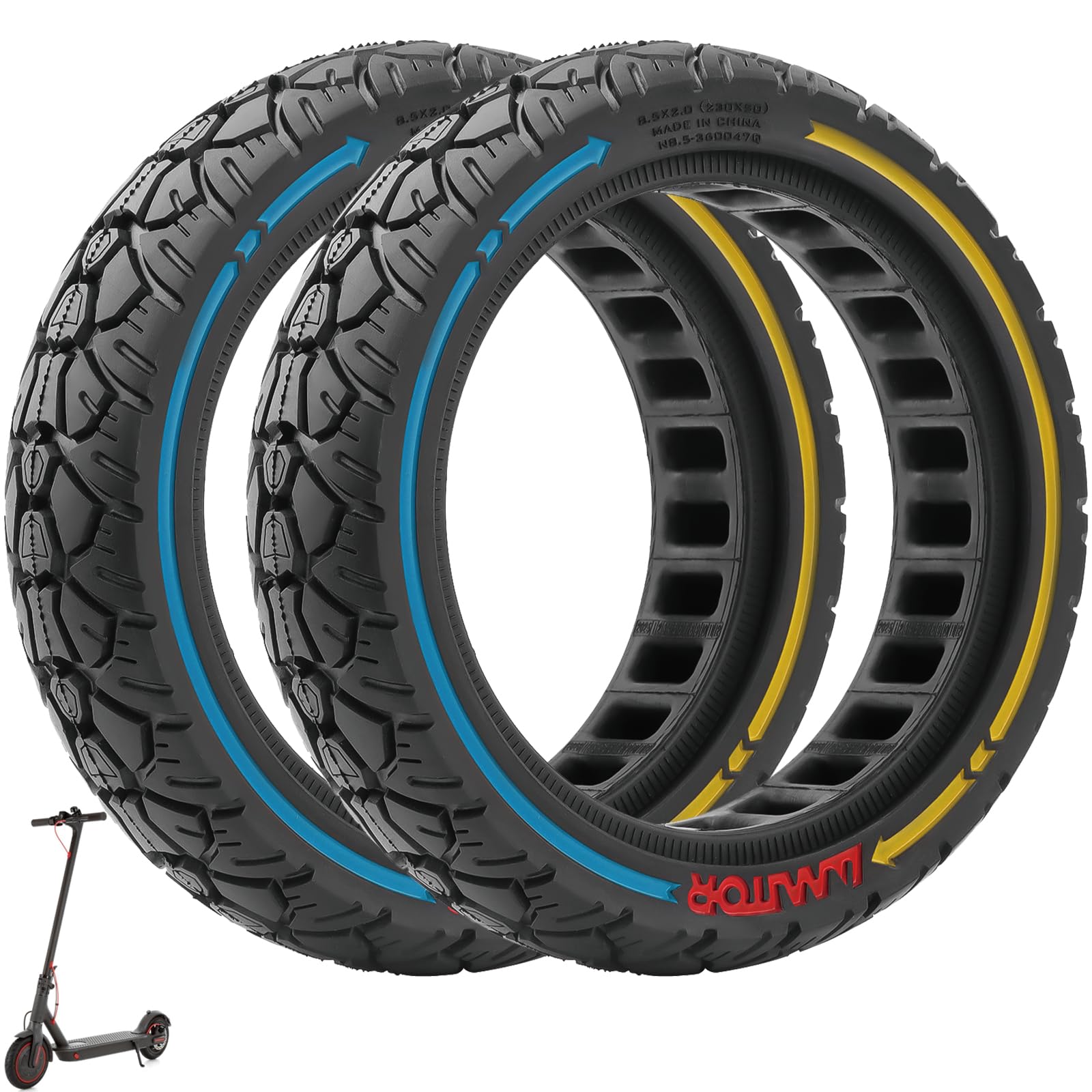 Pneumatico Pieno 8,5x2,0 (230x50) per Xiaomi M365 (2 pezzi)