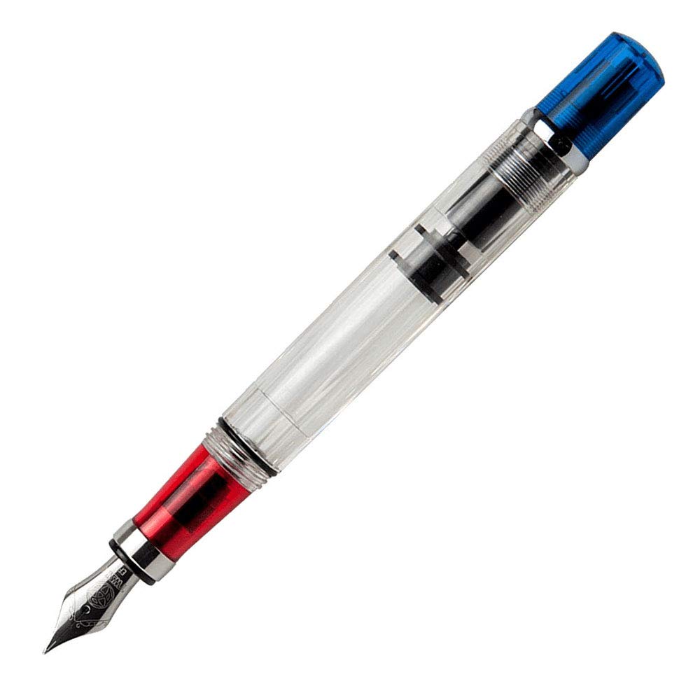 Twsbi Diamond 580 RBT Penna Stilografica, Trasparente, Blu/Rosso, M7446070 - EF