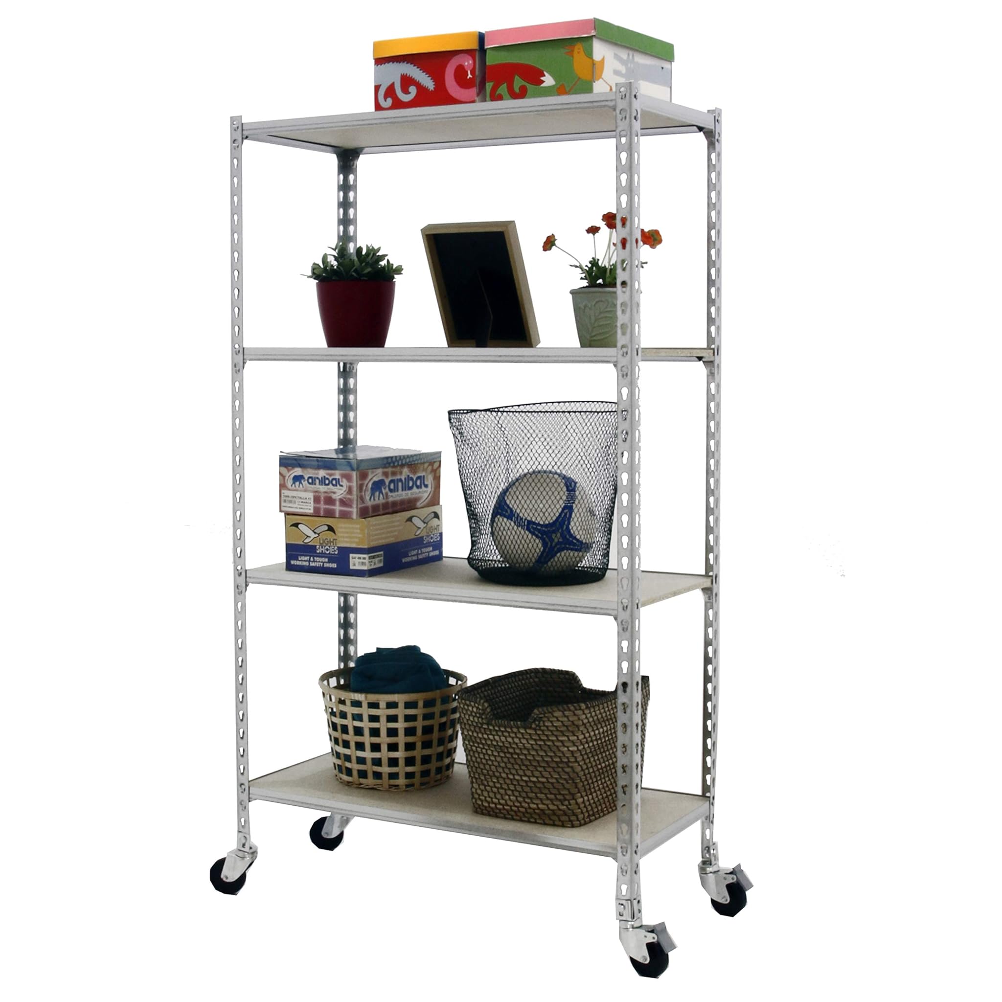 Simon Rack Scaffale Metallo Garage 4 Ripiani 1575x800x500mm