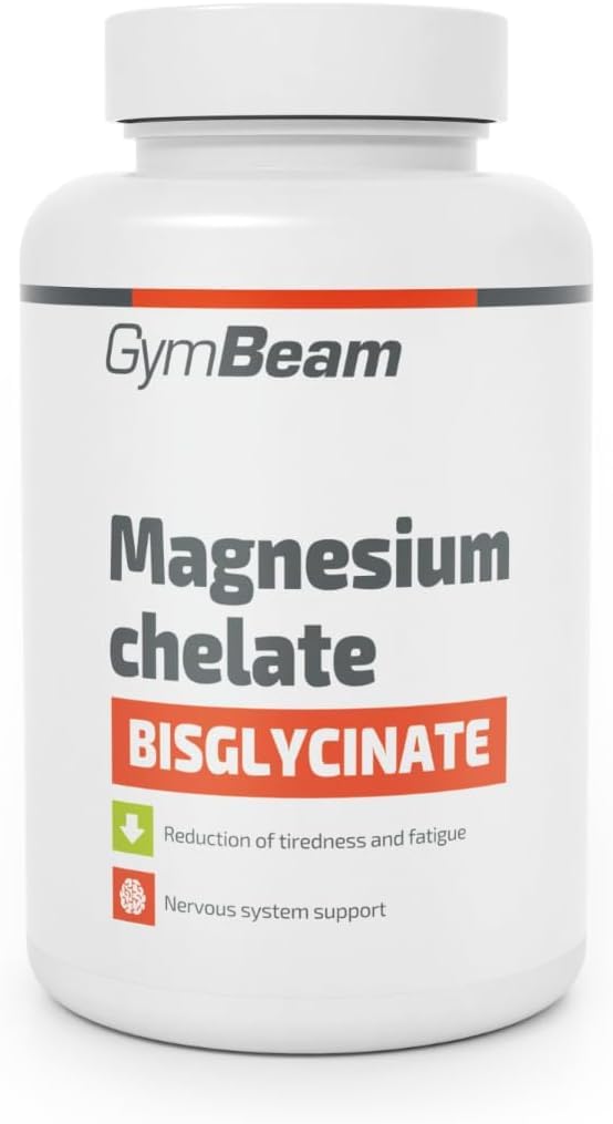 GymBeam Magnesio Bisglicinato in Capsule, Magnesio Chelato - 225mg per 3 Capsule, Supporta il Funzionamento dei Muscoli, il Sistema Nervoso, Riduce Stanchezza e Affaticamento (90 cps)
