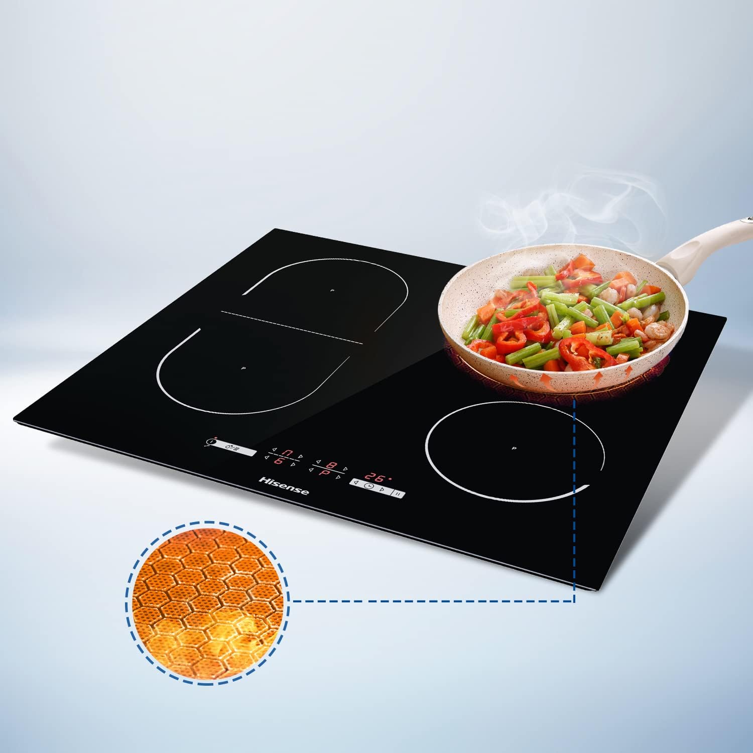 Hisense I6433C7 - Piano Cottura a Induzione Nero - immagine 4
