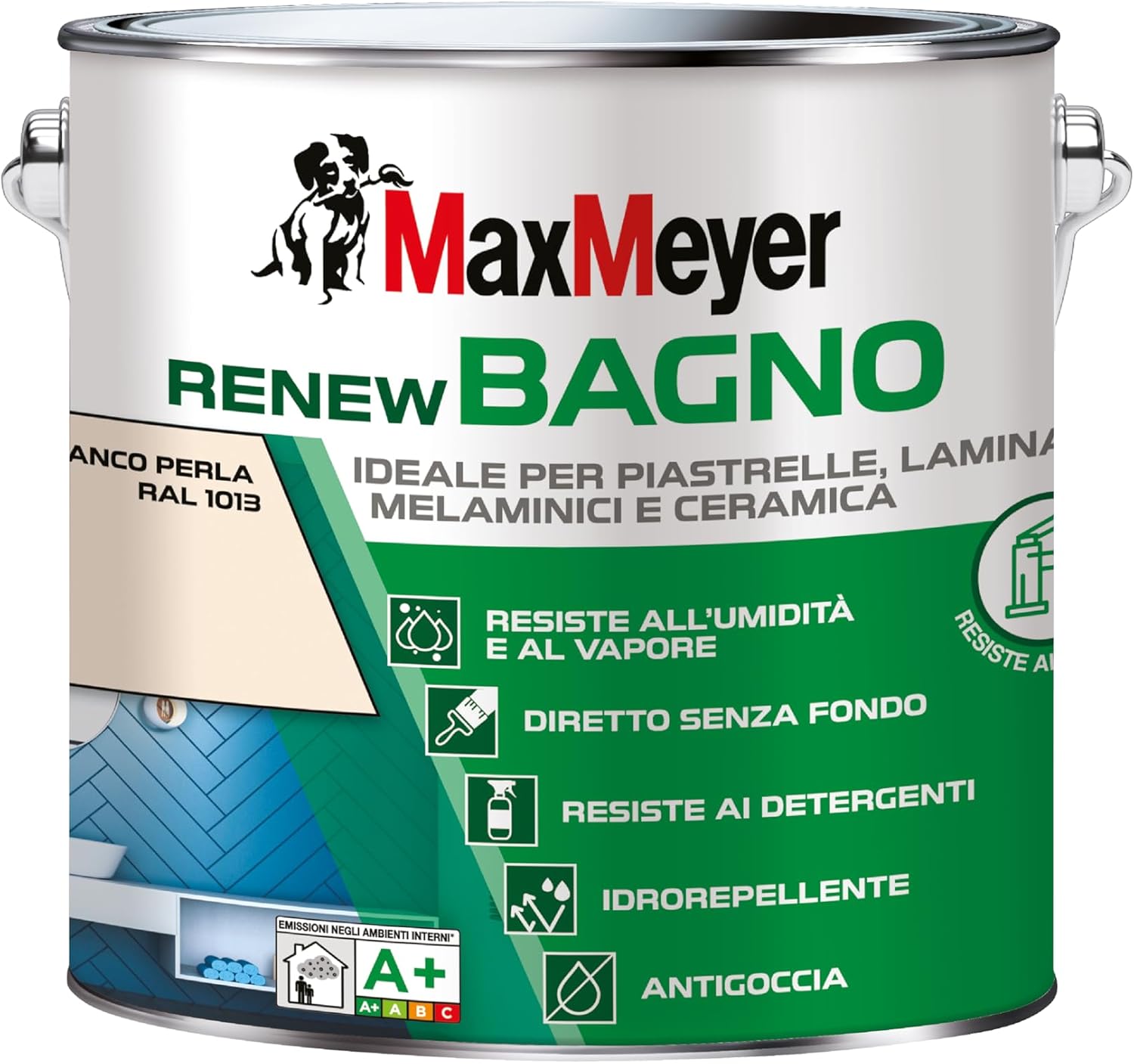 MAXMEYER Renew Bagno R1013 Bianco Perla 2 L - immagine 1
