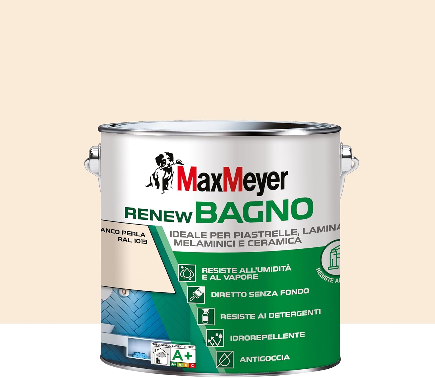 MAXMEYER Renew Bagno R1013 Bianco Perla 2 L - immagine 2