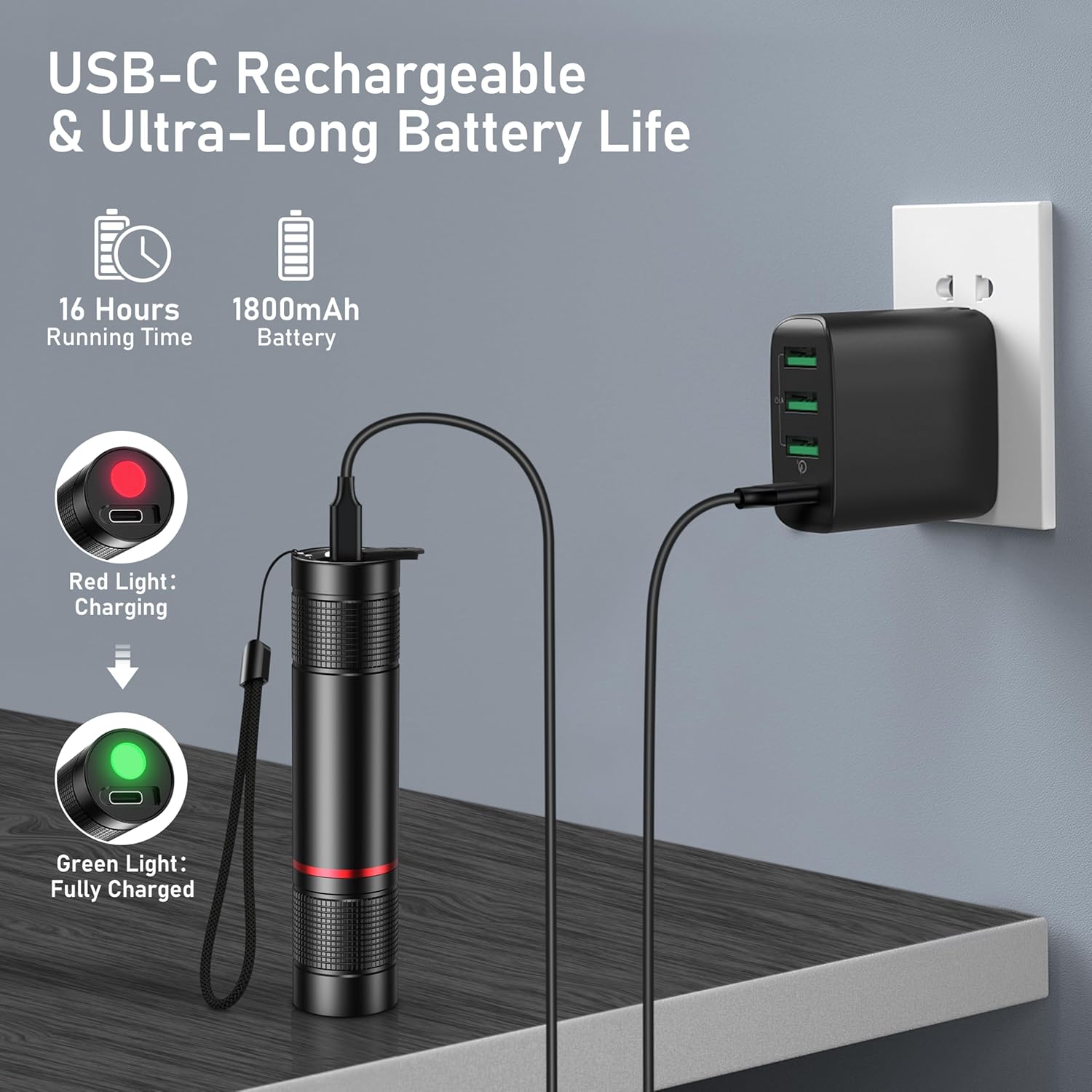 Blukar Torcia LED Ricaricabile - 2 Pezzi - immagine 5