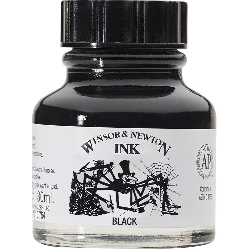 Winsor & Newton Inchiostro Colorato da Disegno 30 ml - Nero