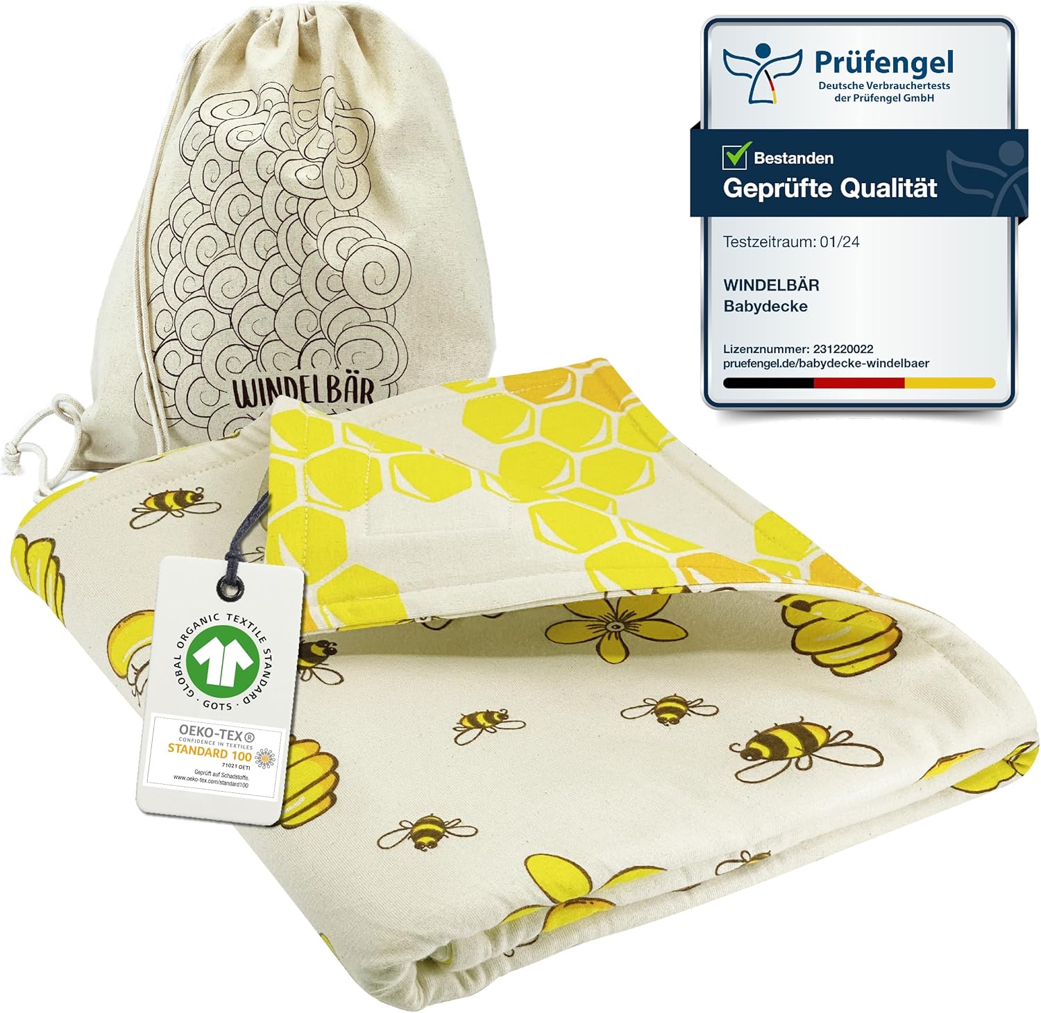 Windelbär Coperta per Bambini Api 75x100cm - immagine 1