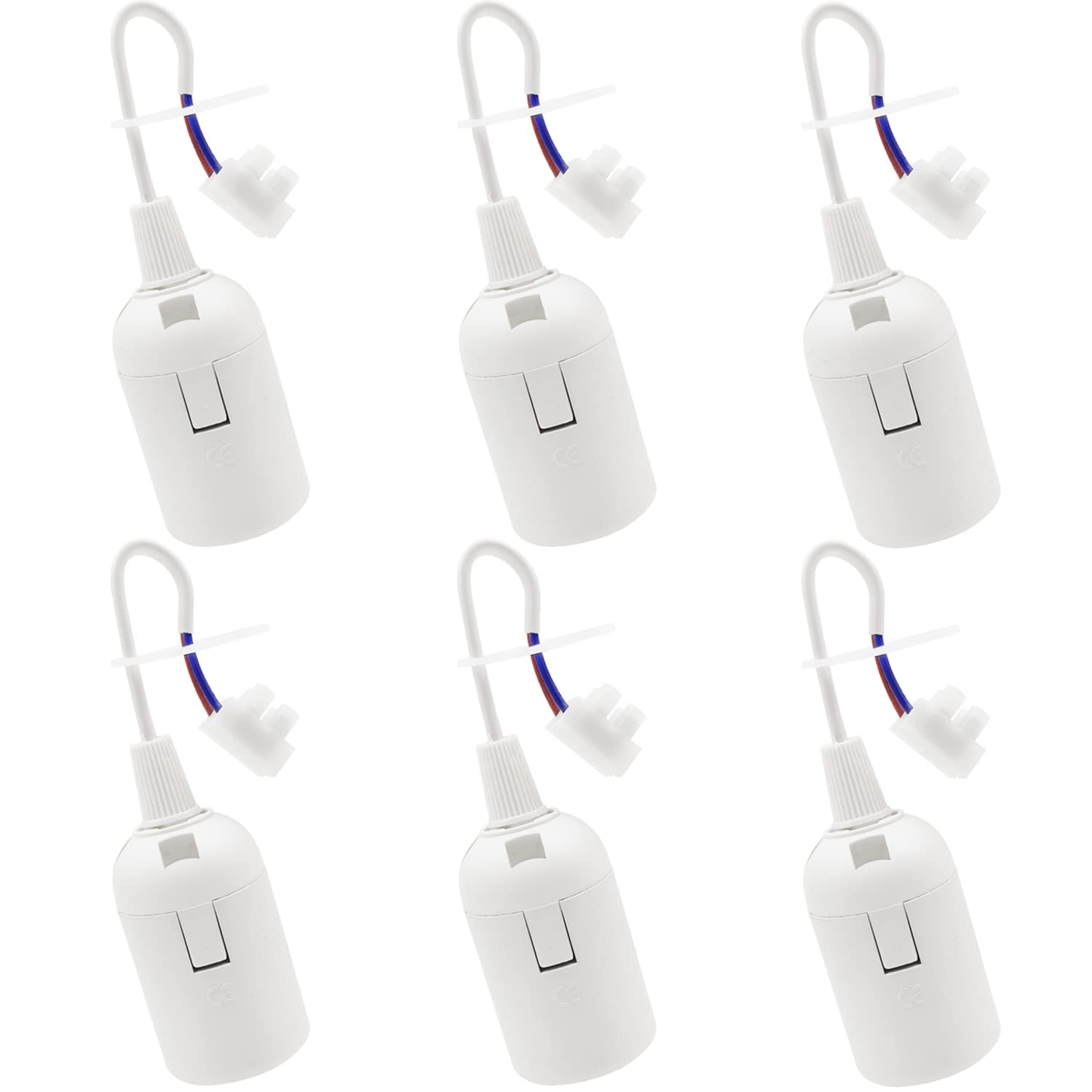 ZHIQIN 6 Pezzi Portalampada E27 con Filo e Terminale