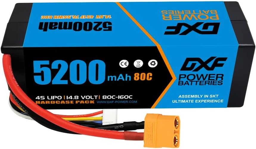 Dxf 4 Batterie Lipo 5200mAh 80C 4S con Spina XT90 - immagine 1