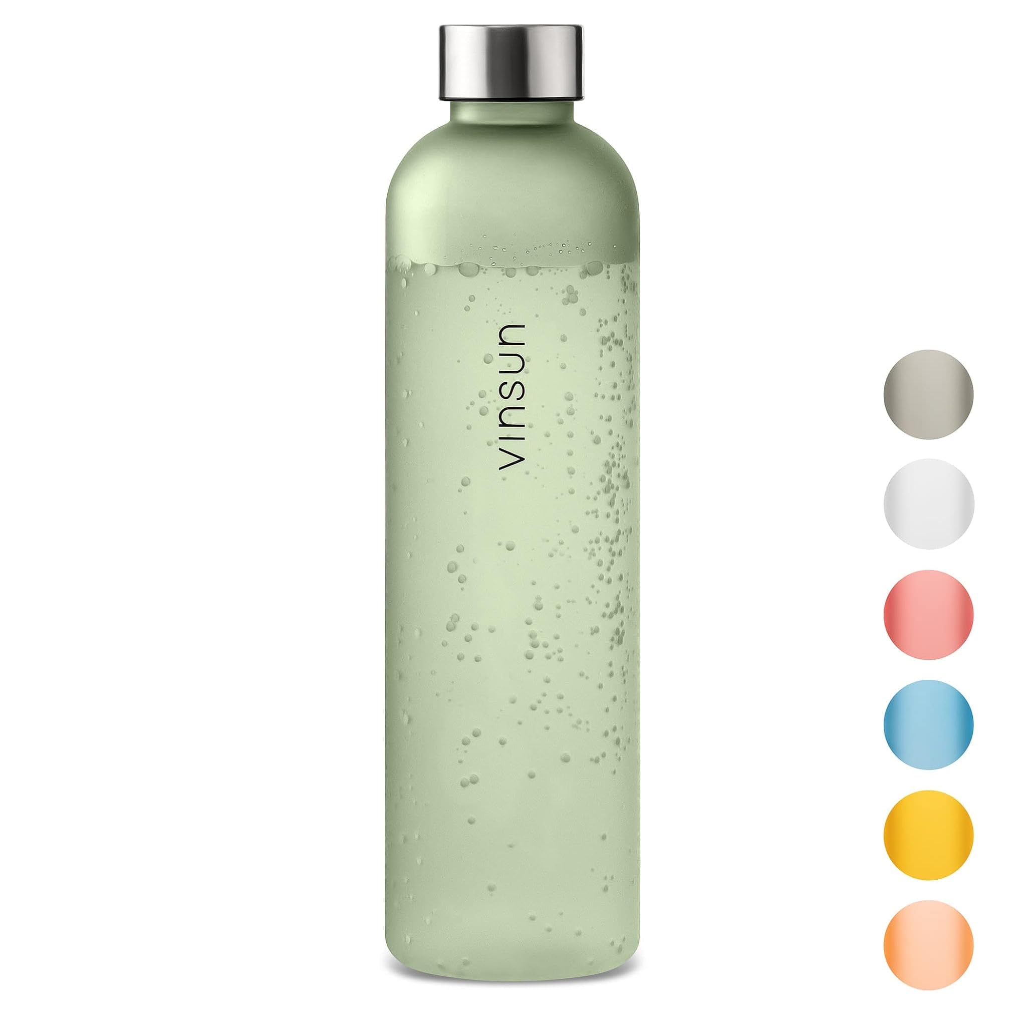 VINSUN Borraccia 650ml in Tritan - Riutilizzabile, Senza BPA, Bevande Gassate - Bottiglia Acqua Sostenibile per Palestra, Bici, Sport, Scuola, Università - Verde