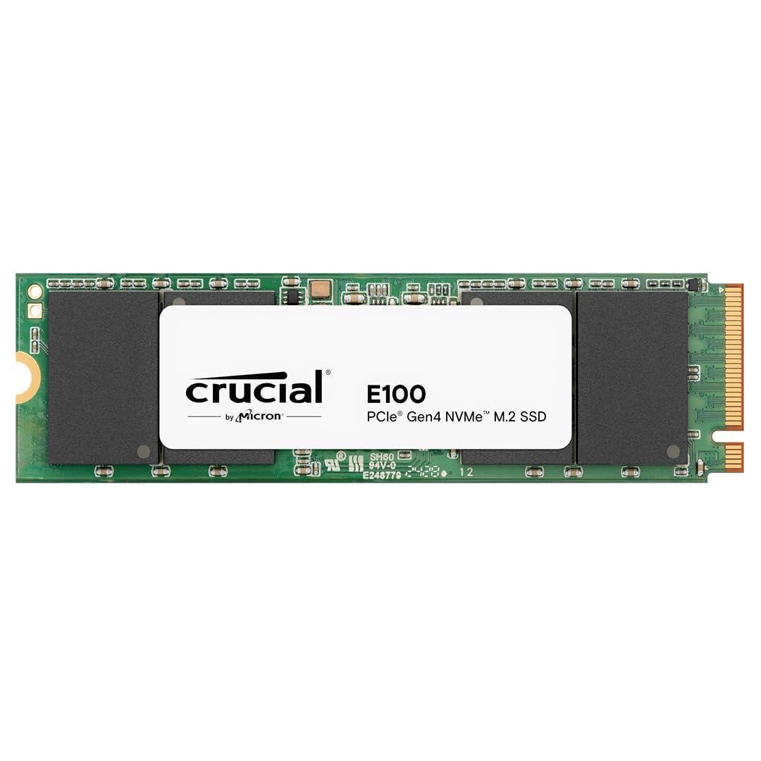 Crucial E100 480GB PCIe Gen4 NVMe M.2 SSD Interno
