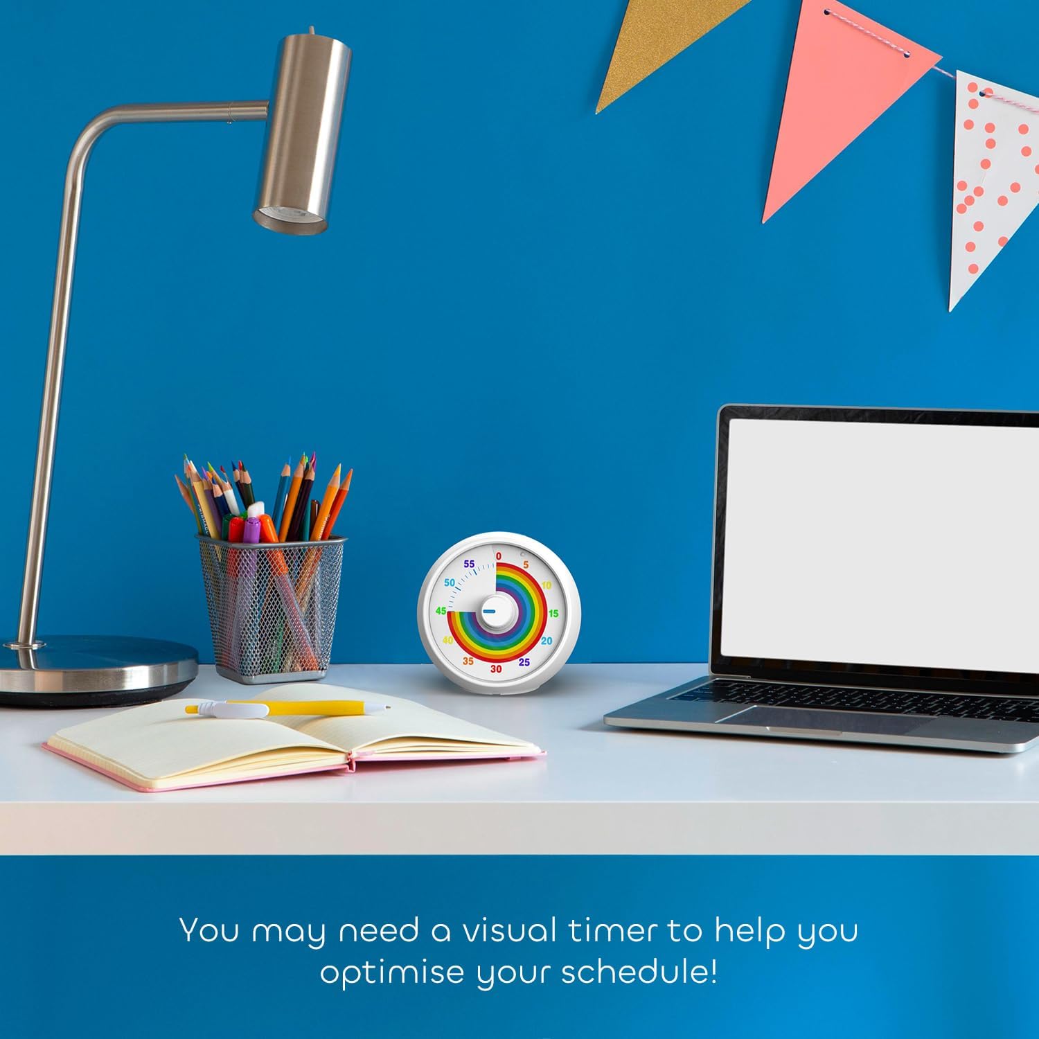 Timer Visivo per Bambini e Ufficio 60 Minuti, Bianco - immagine 4