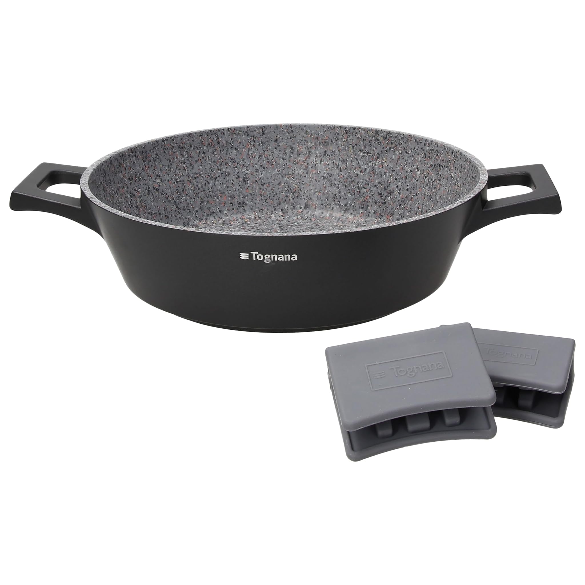 Tognana, Ambiziosa, tegame a 2 manici cm 32, alluminio, nero