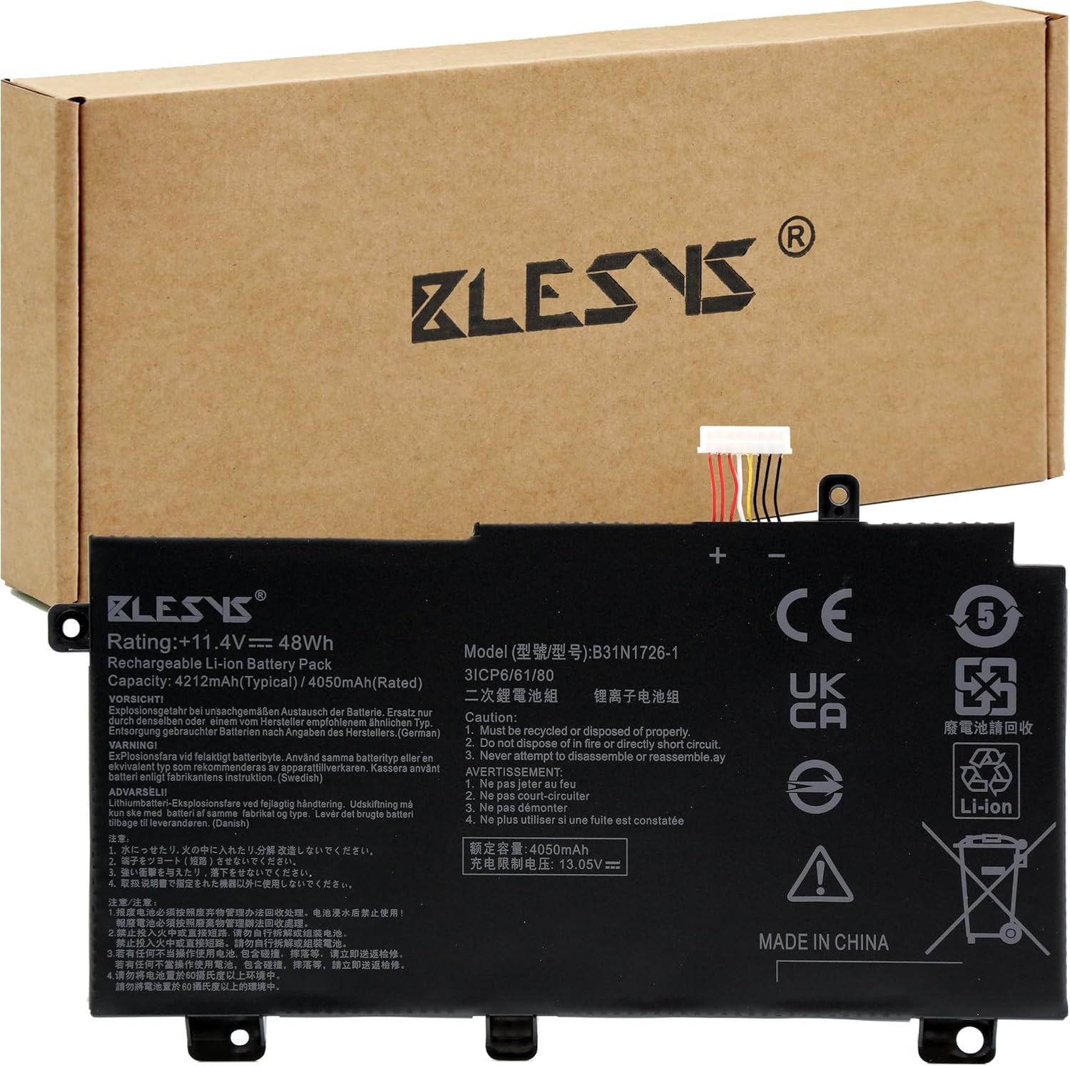 Blesys Batteria 48Wh per ASUS TUF Gaming FX505 - immagine 1