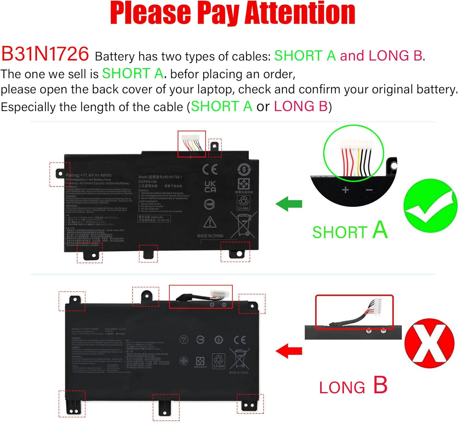 Blesys Batteria 48Wh per ASUS TUF Gaming FX505 - immagine 2