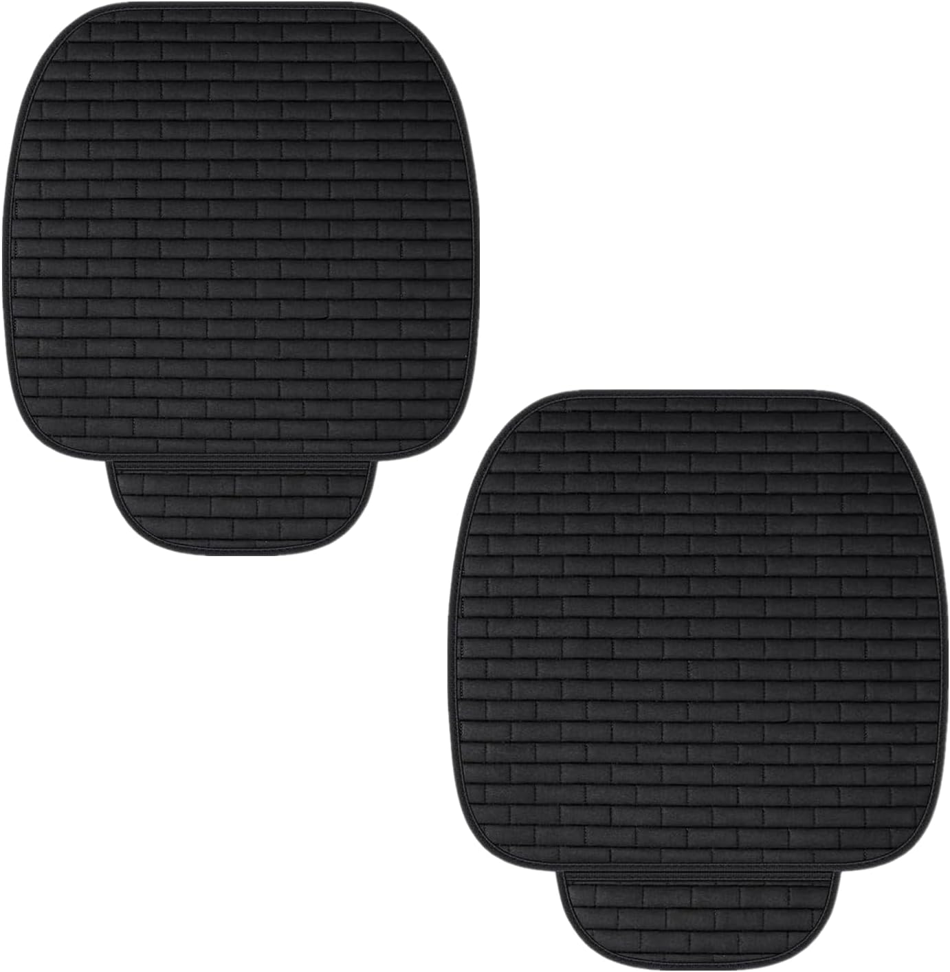 Coprisedile Auto Anteriore 2 Pezzi, Nero - immagine 1