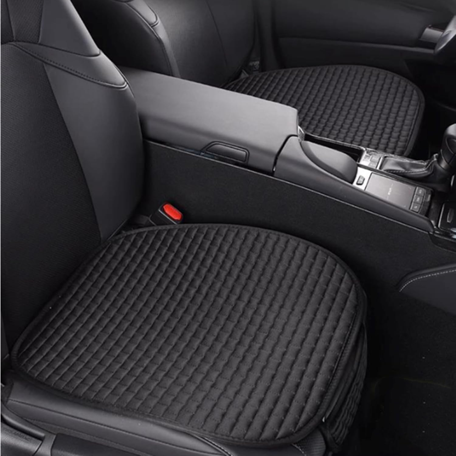 Coprisedile Auto Anteriore 2 Pezzi, Nero - immagine 2