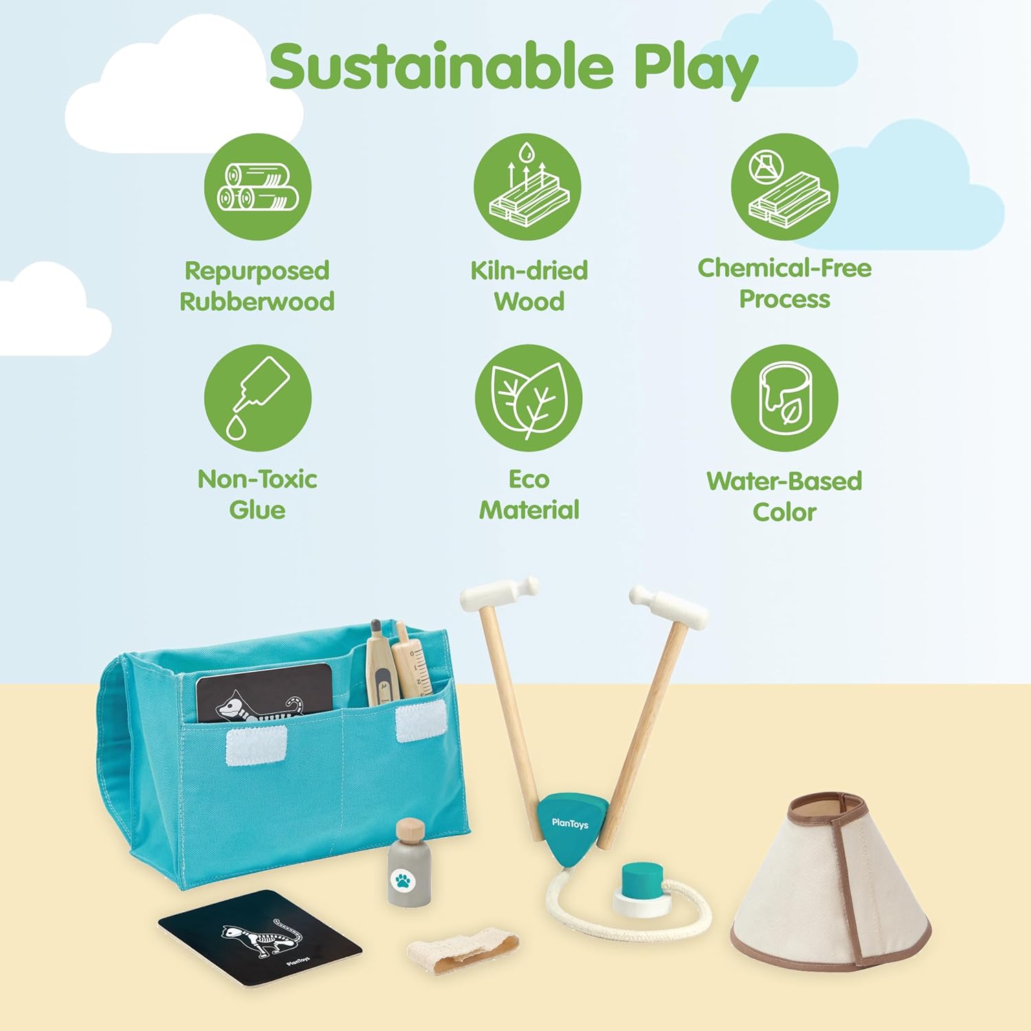 PlanToys 3490 Veterinary Set, Multiple Colour - immagine 3