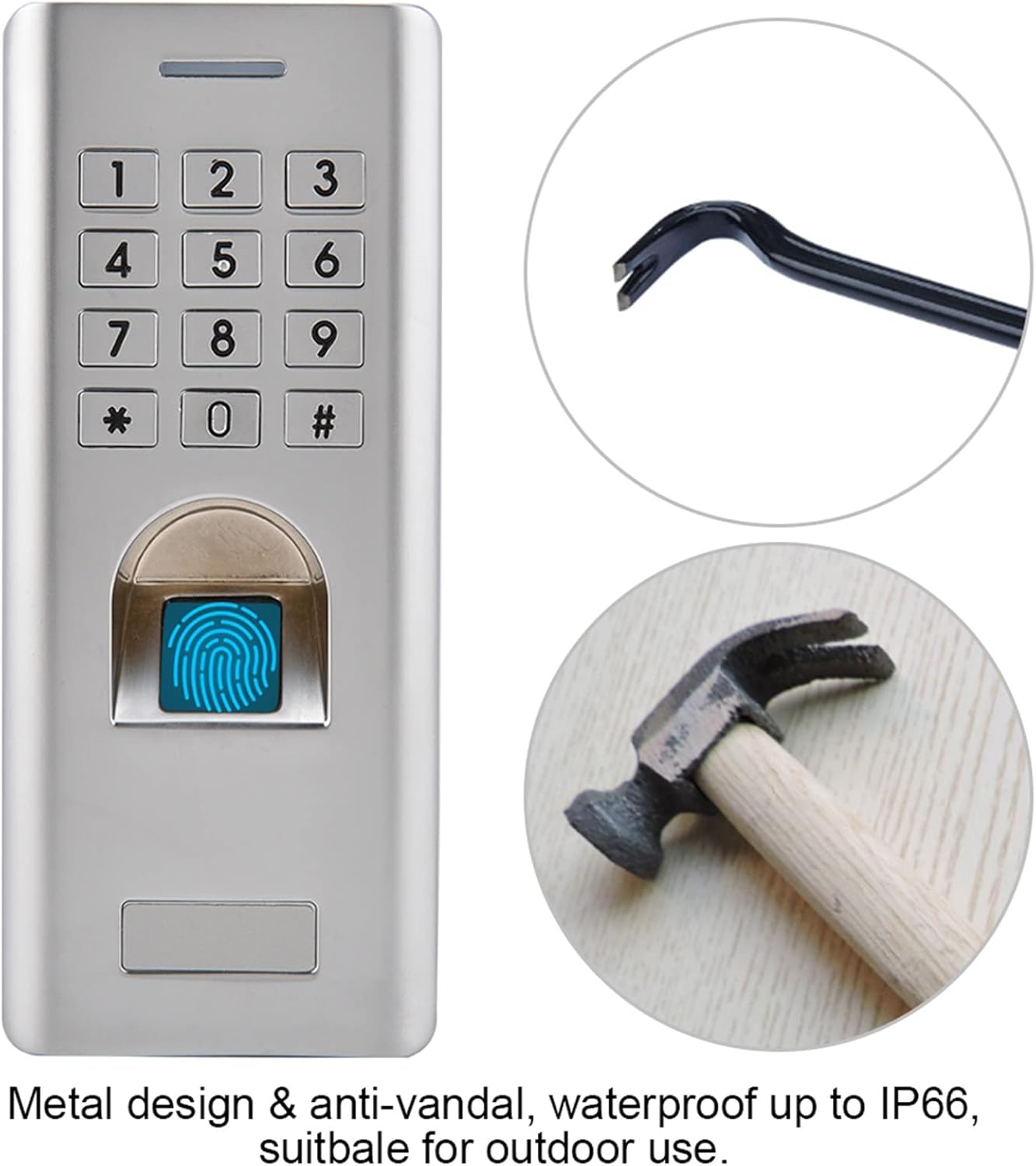 Controllo Accessi Impronte Digitali IP66 Elettronico Intelligente - immagine 2