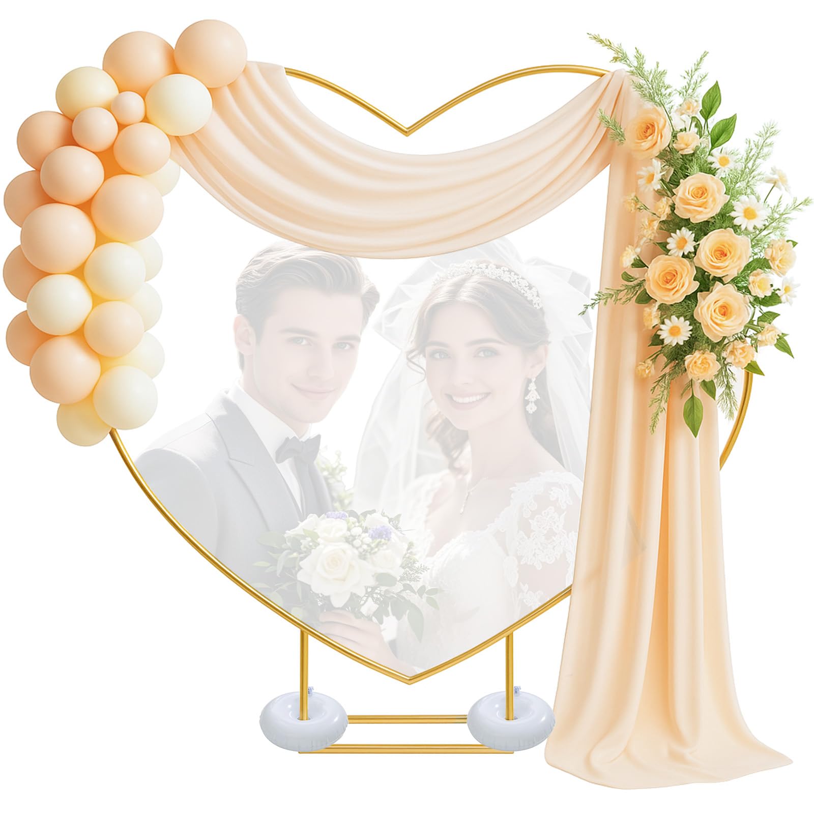 Arco da Matrimonio a Forma di Cuore 2x2m