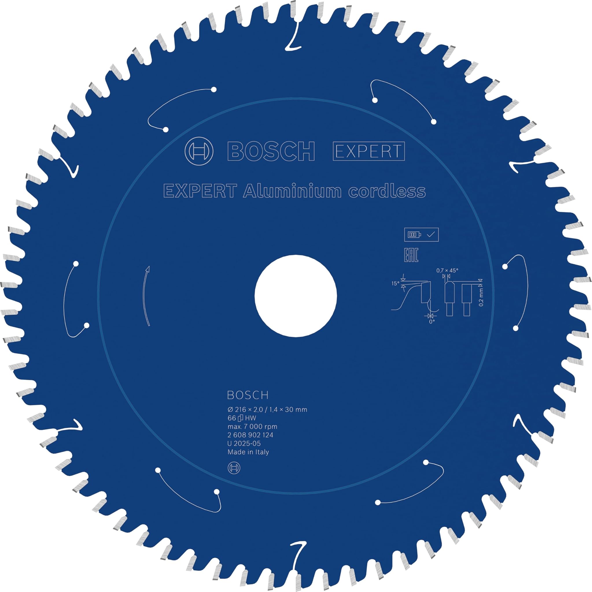 Bosch Lama EXPERT Aluminium Cordless per Sega Circolare