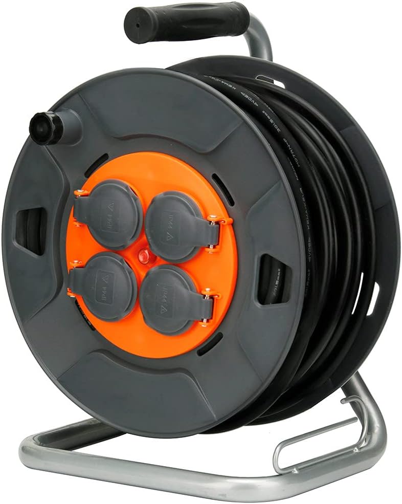 Zenitech - Avvolgicavo IP44-4 prese 16A - 3G1,5 mm2-40 m - Zenitech