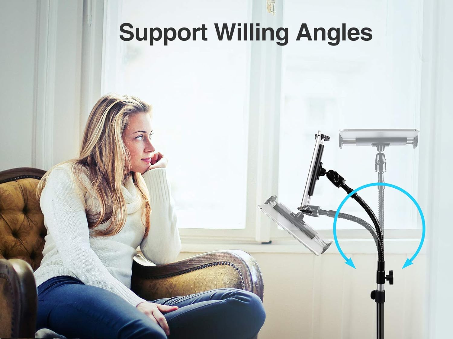 Elitehood Supporto Treppiede Metallo per iPad e Tablet 72'' - immagine 5