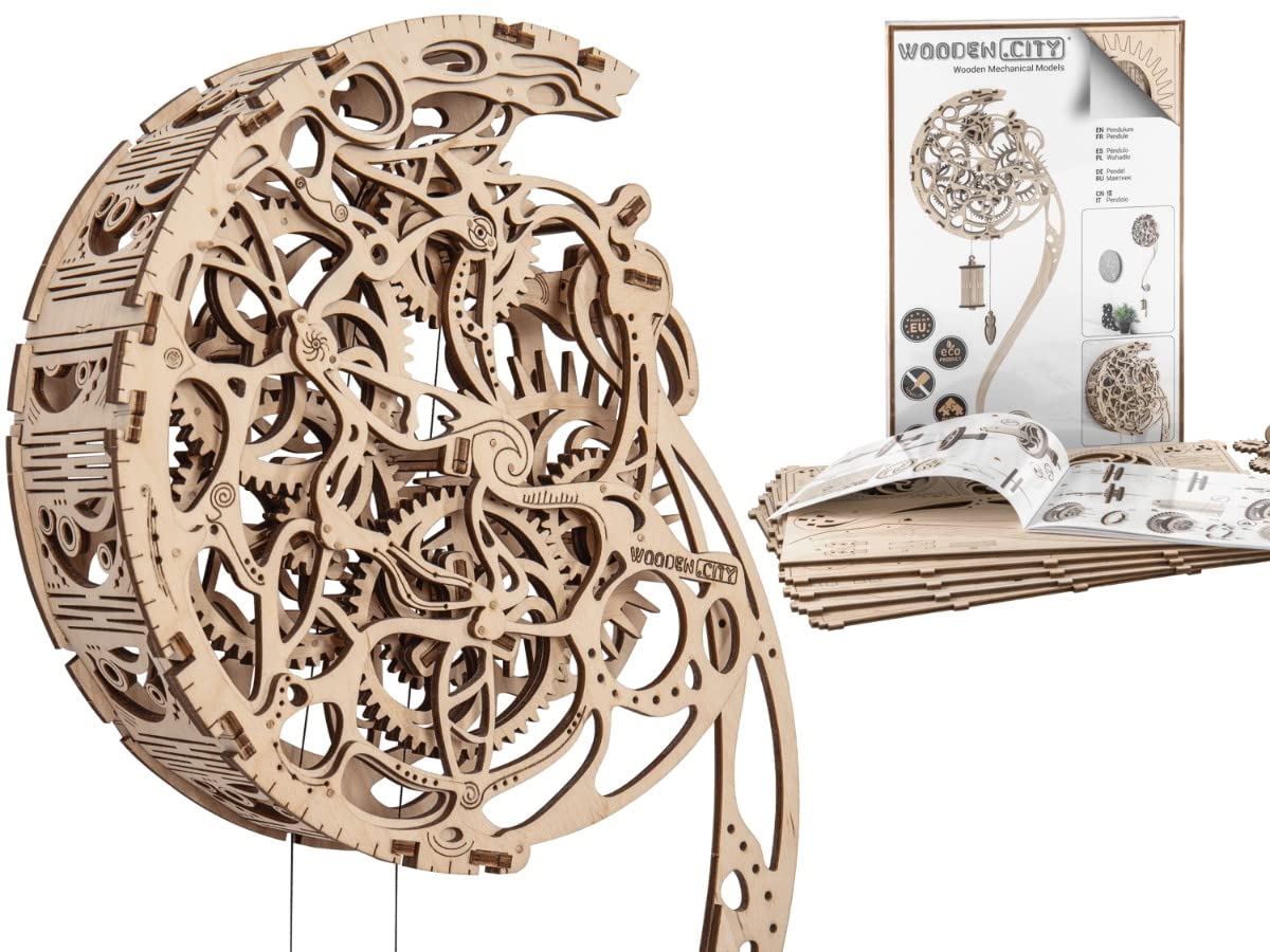 Wooden.city - Orologio a Pendolo Puzzle 3D per Adulti