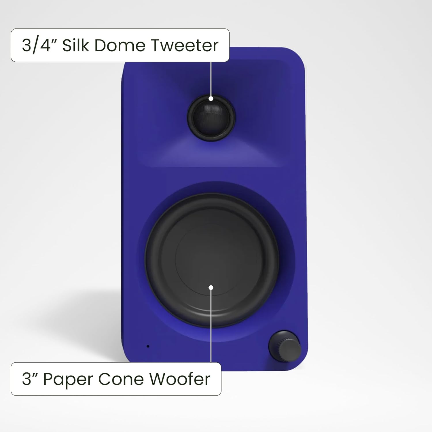 Kanto ORA 100W Powered Bi-amp Reference Desktop Computer Speakers w/Bluetooth 5.0 & USB-C | 100 Hz Crossover | Reference Quality Sound | Pair | Purple - immagine 2