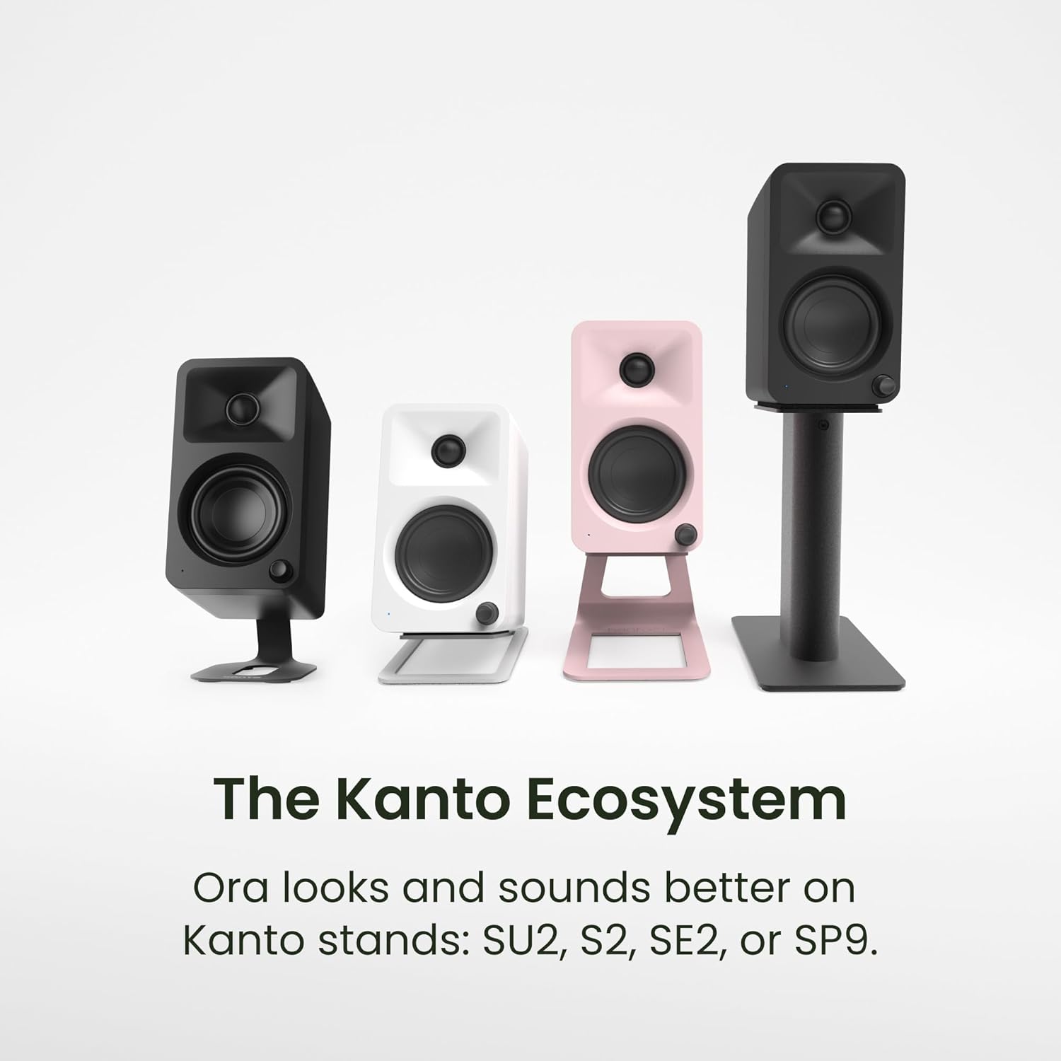 Kanto ORA 100W Powered Bi-amp Reference Desktop Computer Speakers w/Bluetooth 5.0 & USB-C | 100 Hz Crossover | Reference Quality Sound | Pair | Purple - immagine 8