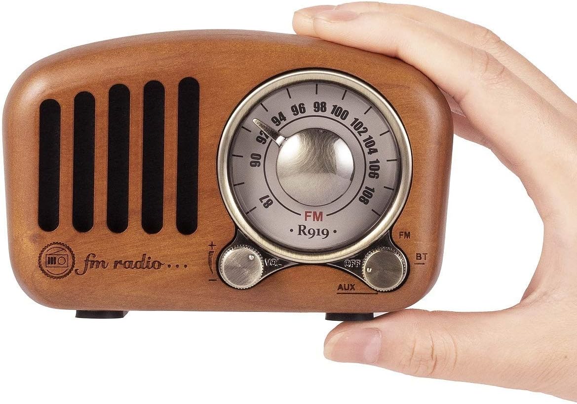 Prunus R-919 Radio Portatile FM Vintage Legno - immagine 1