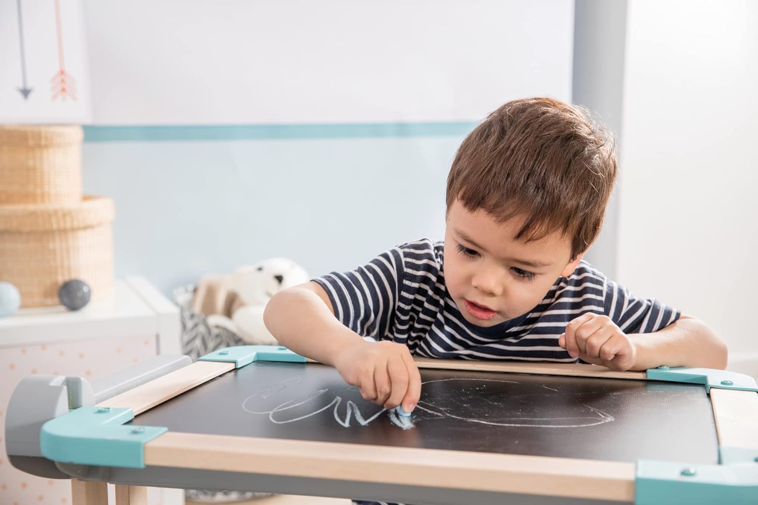 Smoby - Banco Scuola Modulo Space, 7600420301, + 3 Anni, in Legno, Pieghevole - immagine 10