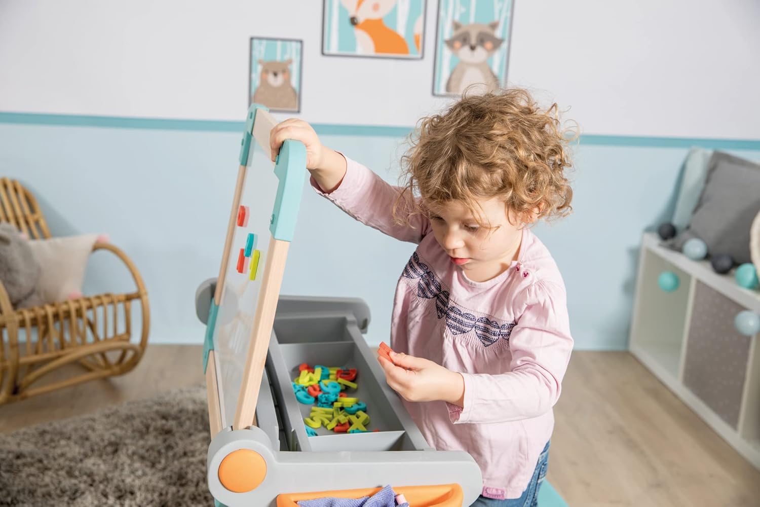 Smoby - Banco Scuola Modulo Space, 7600420301, + 3 Anni, in Legno, Pieghevole - immagine 12