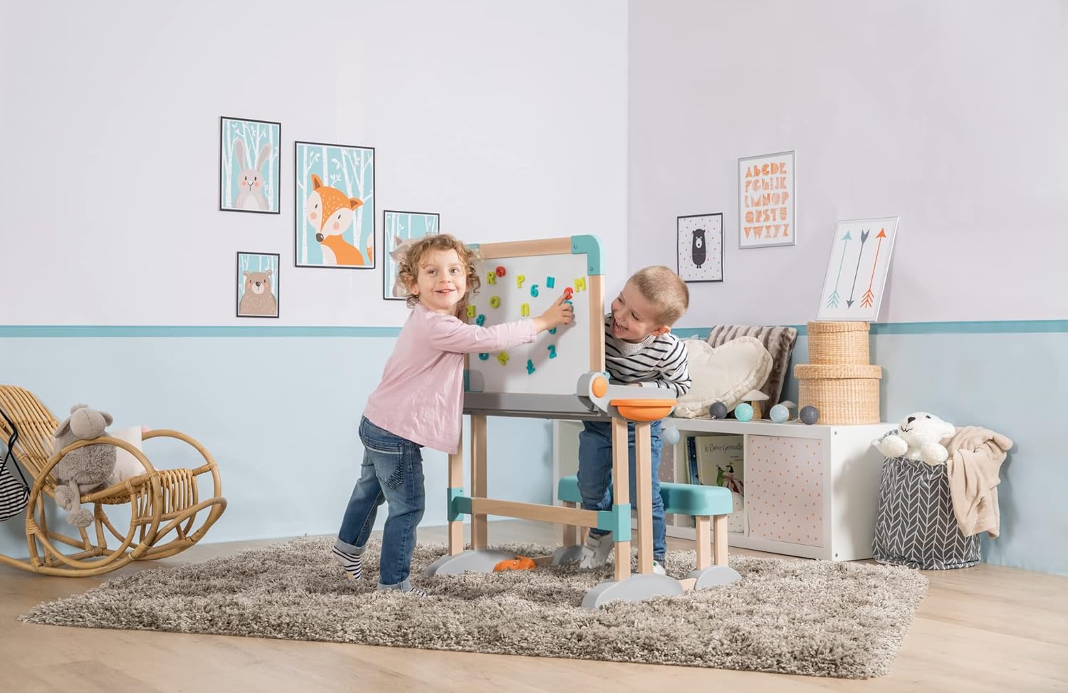 Smoby - Banco Scuola Modulo Space, 7600420301, + 3 Anni, in Legno, Pieghevole - immagine 13