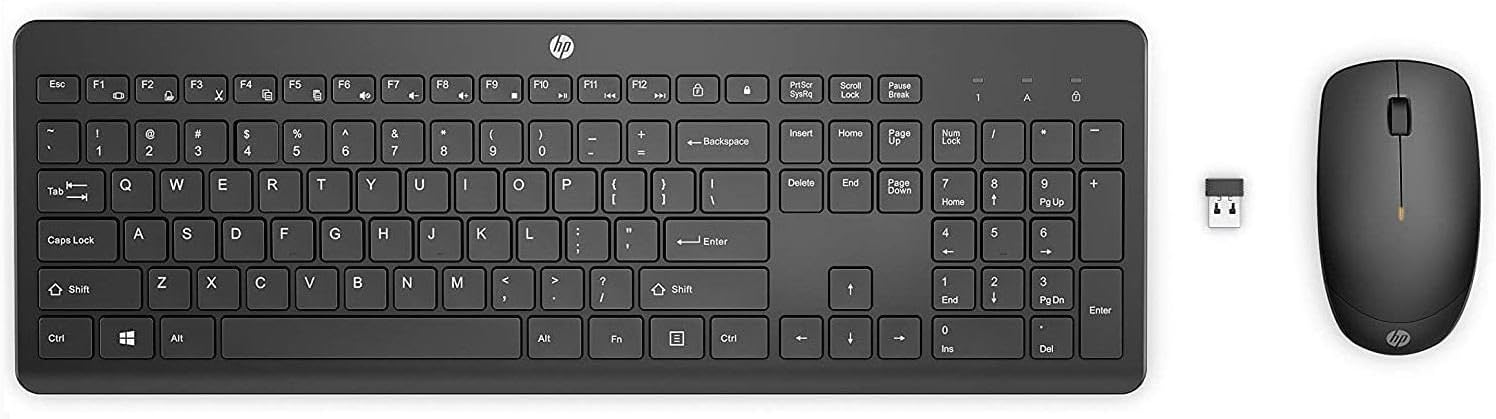 Hp 230 Combo Tastiera e Mouse Wireless, Nera - immagine 1