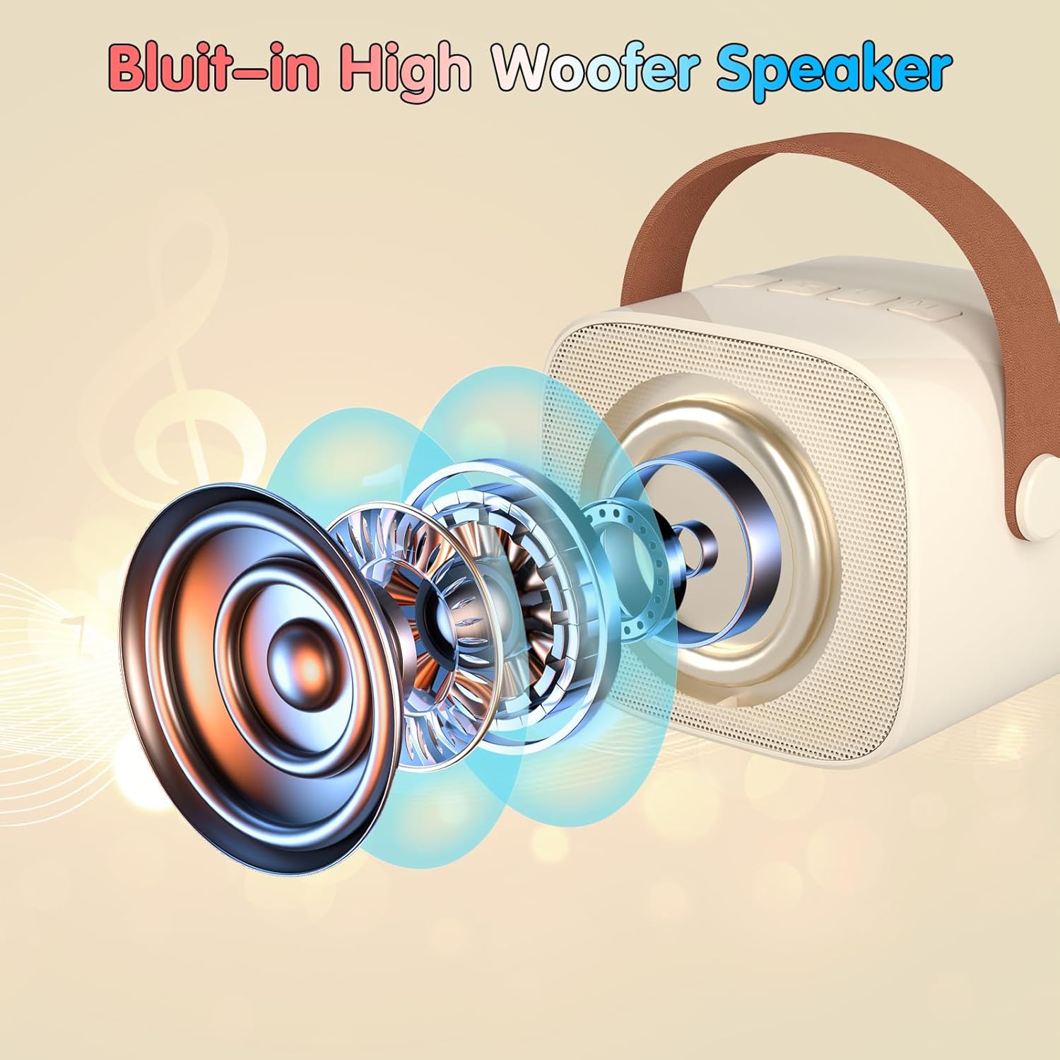 Bonaok Microfono Karaoke Bluetooth per Bambini e Adulti - immagine 2