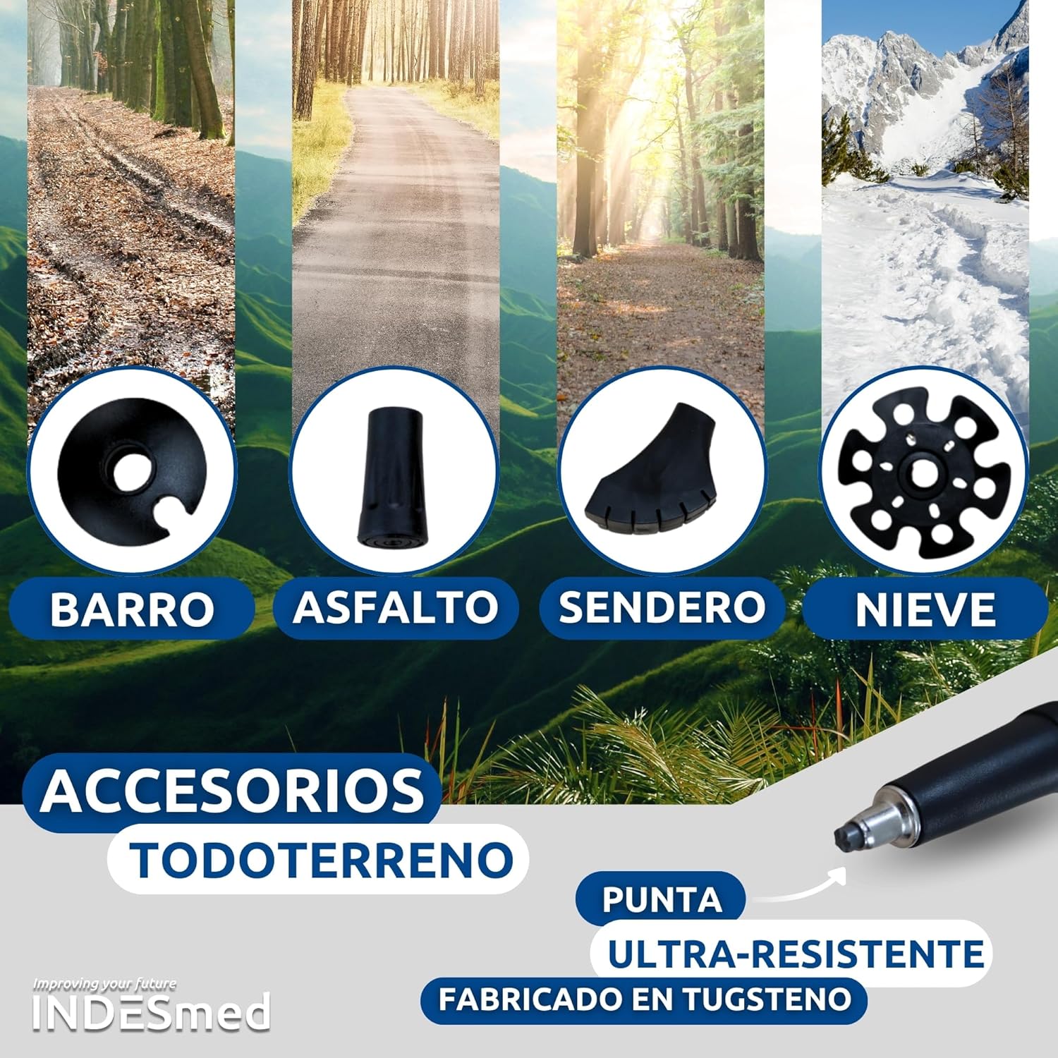 Indesmed Bastoni da Trekking 100% Fibra di Carbonio - immagine 6