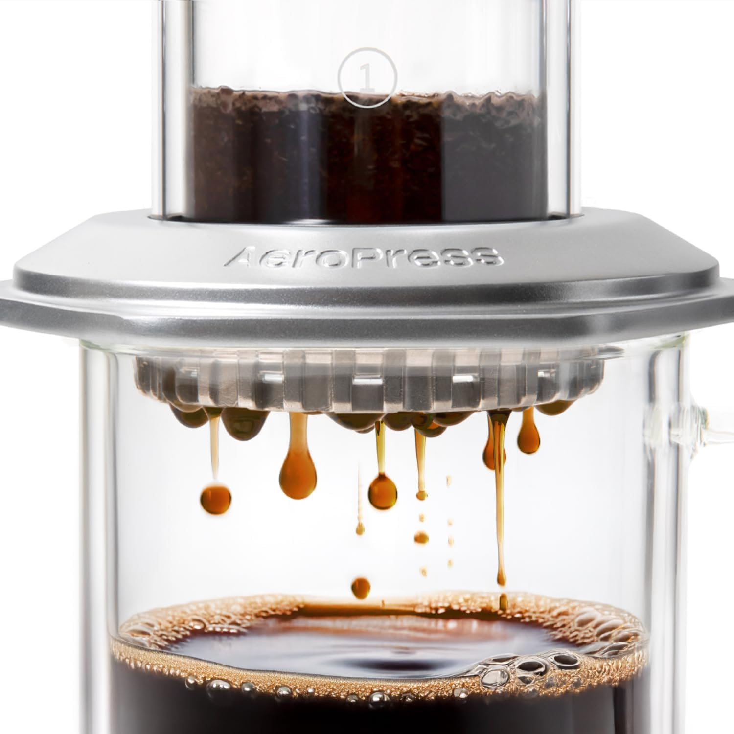 Aeropress Premium Coffee Press All-in-One, Argento - immagine 5