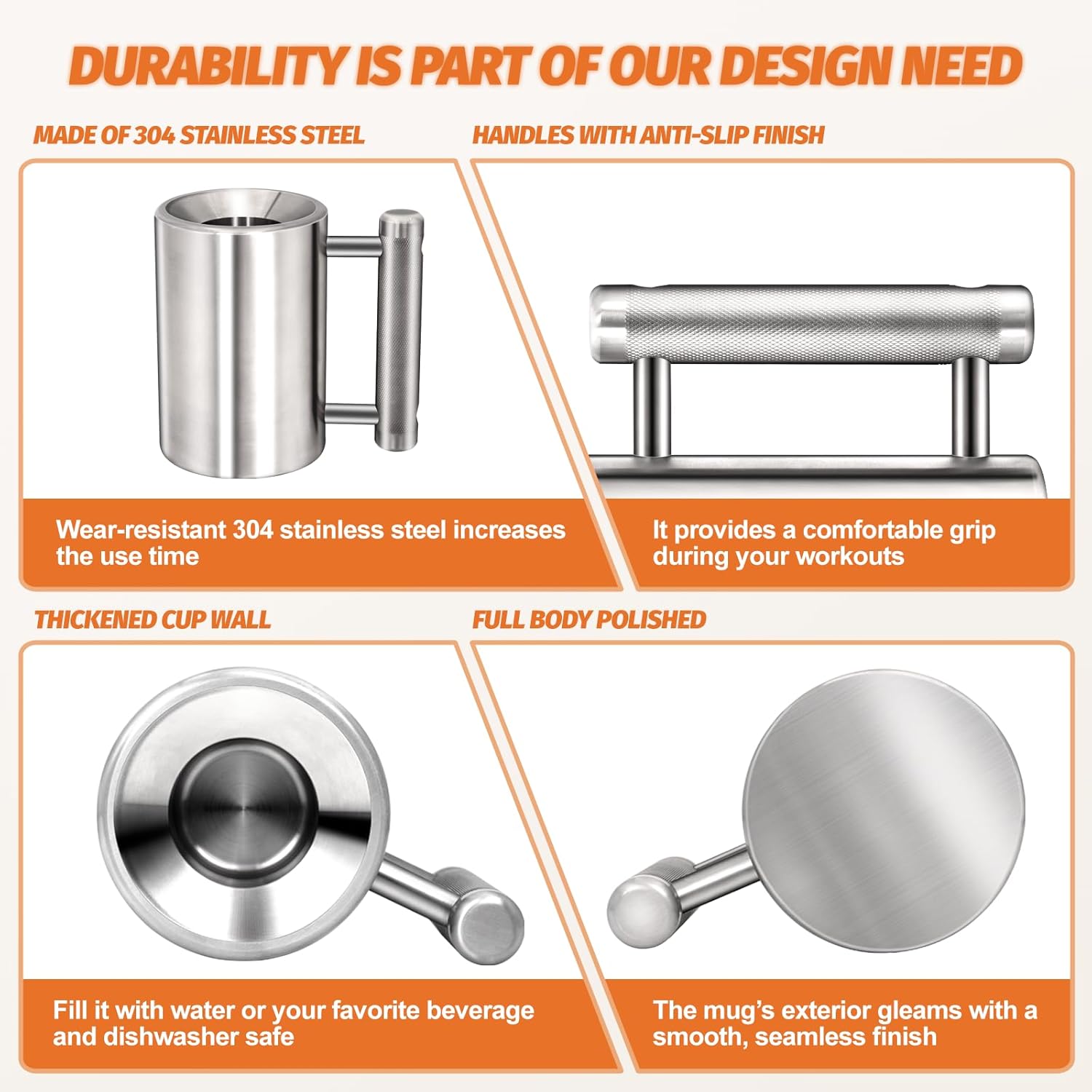 Ditosh Tazza Caffè Manubrio 8kg Acciaio Inox 100ml - immagine 5