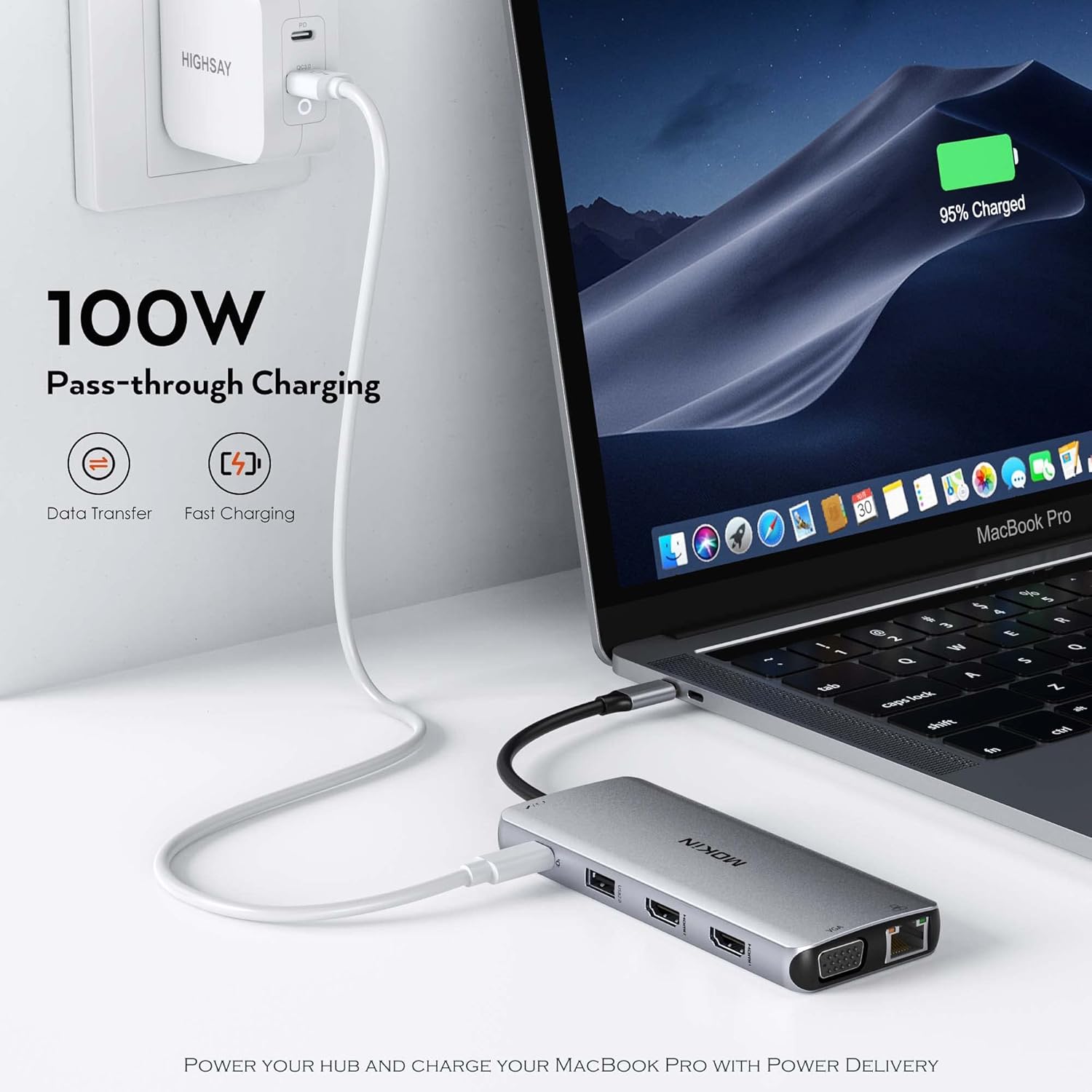 Docking Station USB-C 11 in 1 con Doppio HDMI e VGA - immagine 5