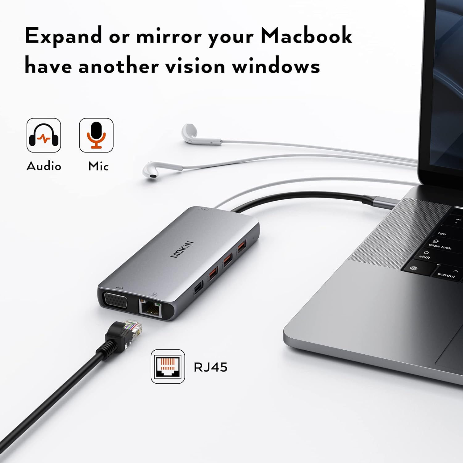 Docking Station USB-C 11 in 1 con Doppio HDMI e VGA - immagine 8