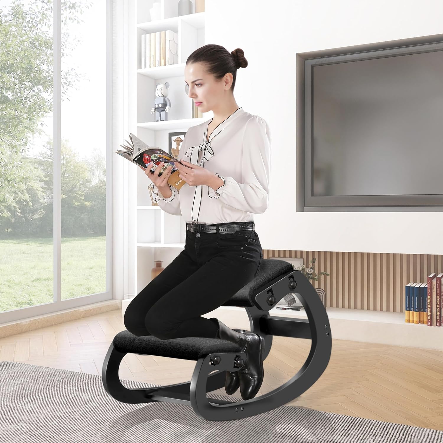 Predawn Sedia Ergonomica Posturale per Inginocchiarsi, Nero - immagine 8