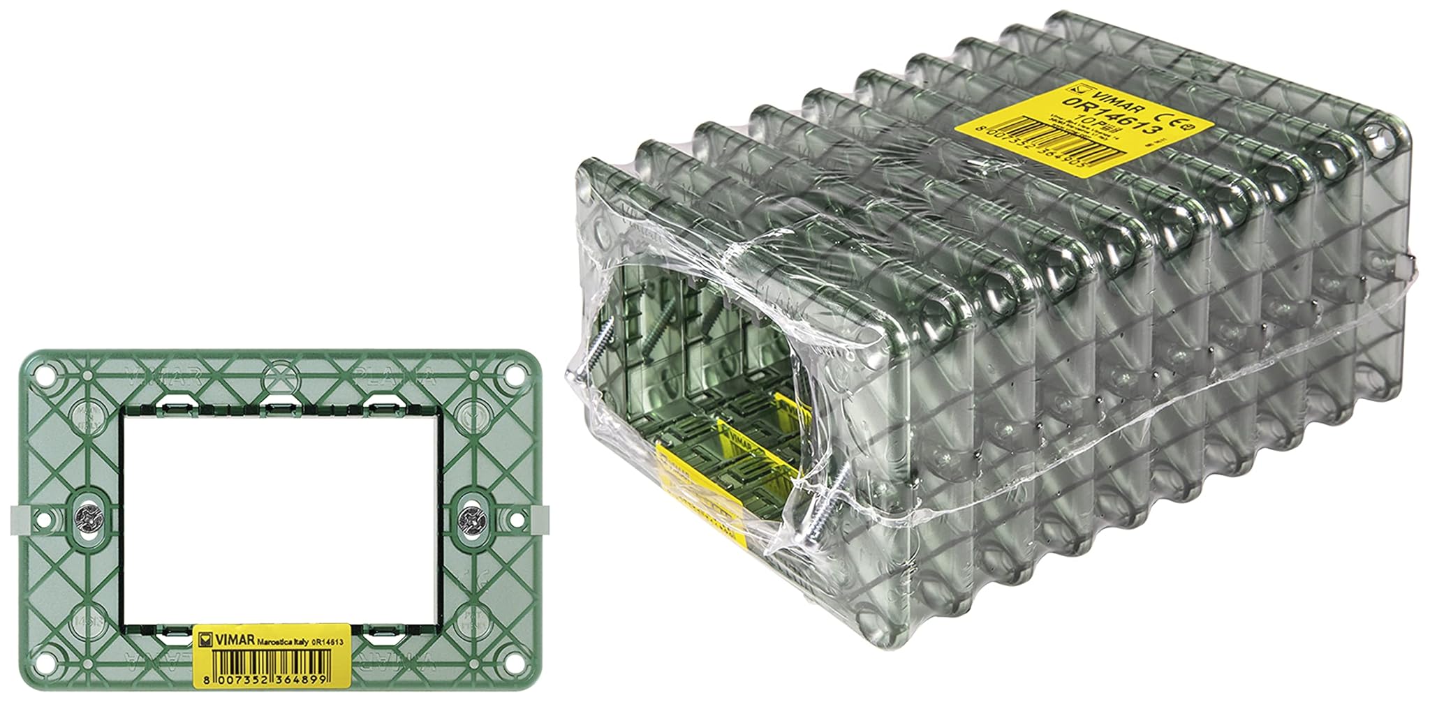 Vimar Plana 0T14613 - Supporto 3 Moduli con Viti (10 pz)